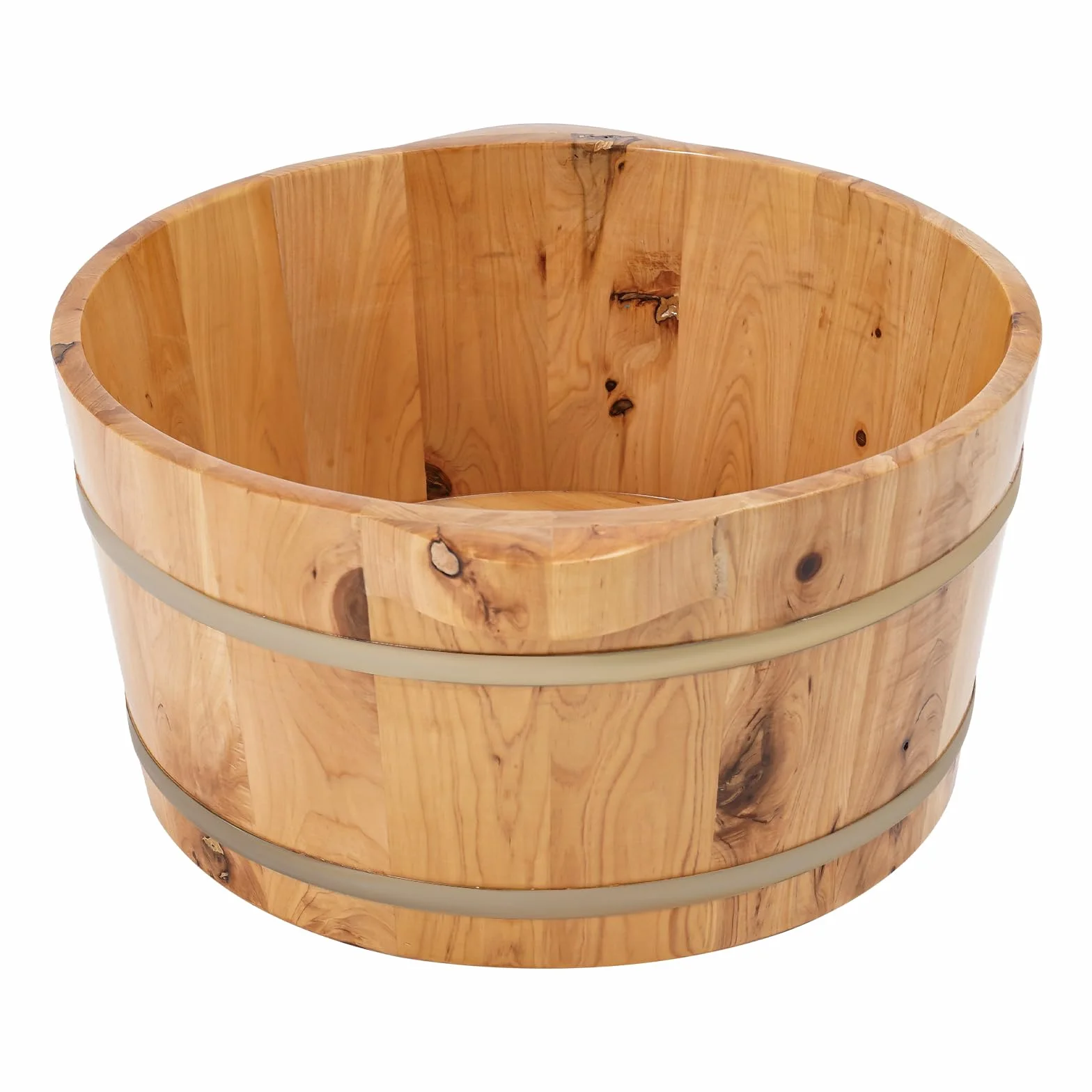 Bañera de pies de madera con almacenamiento de calor, cubo de pie de madera, práctico cubo de pies para pedicura, cubo de sauna para bienestar, spa, sauna, regalo, 36,5 x 18 cm