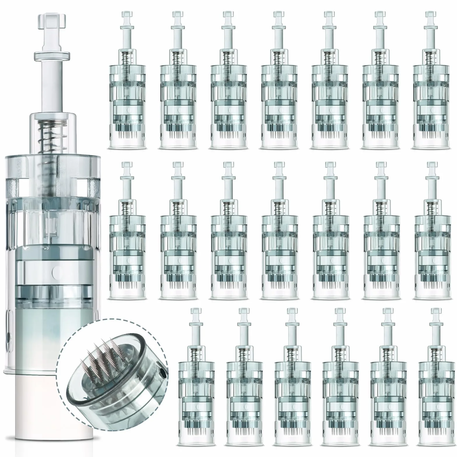 20 Pcs Agujas Dermapen 36 puntas para Microneedling pen, Derma Pen M8 Cartuchos 36 Pins, Microagujas de Repuesto Original de Microneedle Dermapen Ultima M8, M7S, A6S (36 Pins, 20 Pcs)