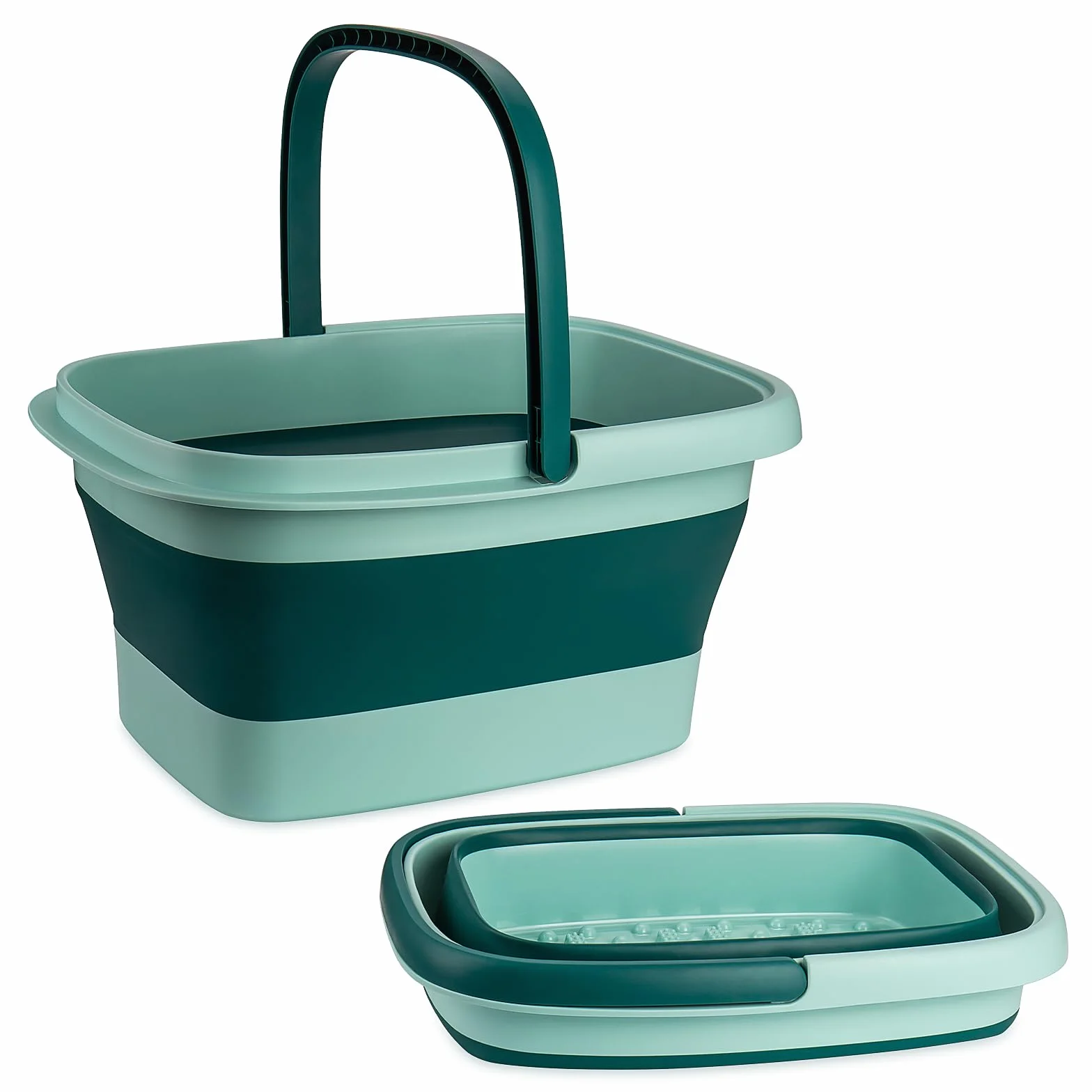Hidromasaje Para Pies Plegable, Baño Portátil con Asa y Masaje