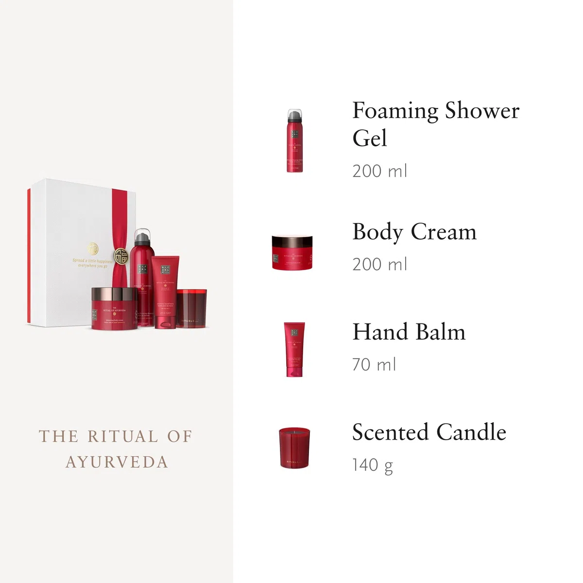 RITUALS Caja de regalo The Ritual of Ayurveda, Large - Set de baño con productos para el cuidado de la piel con sal india y aceite de almendras - Propiedades equilibrantes