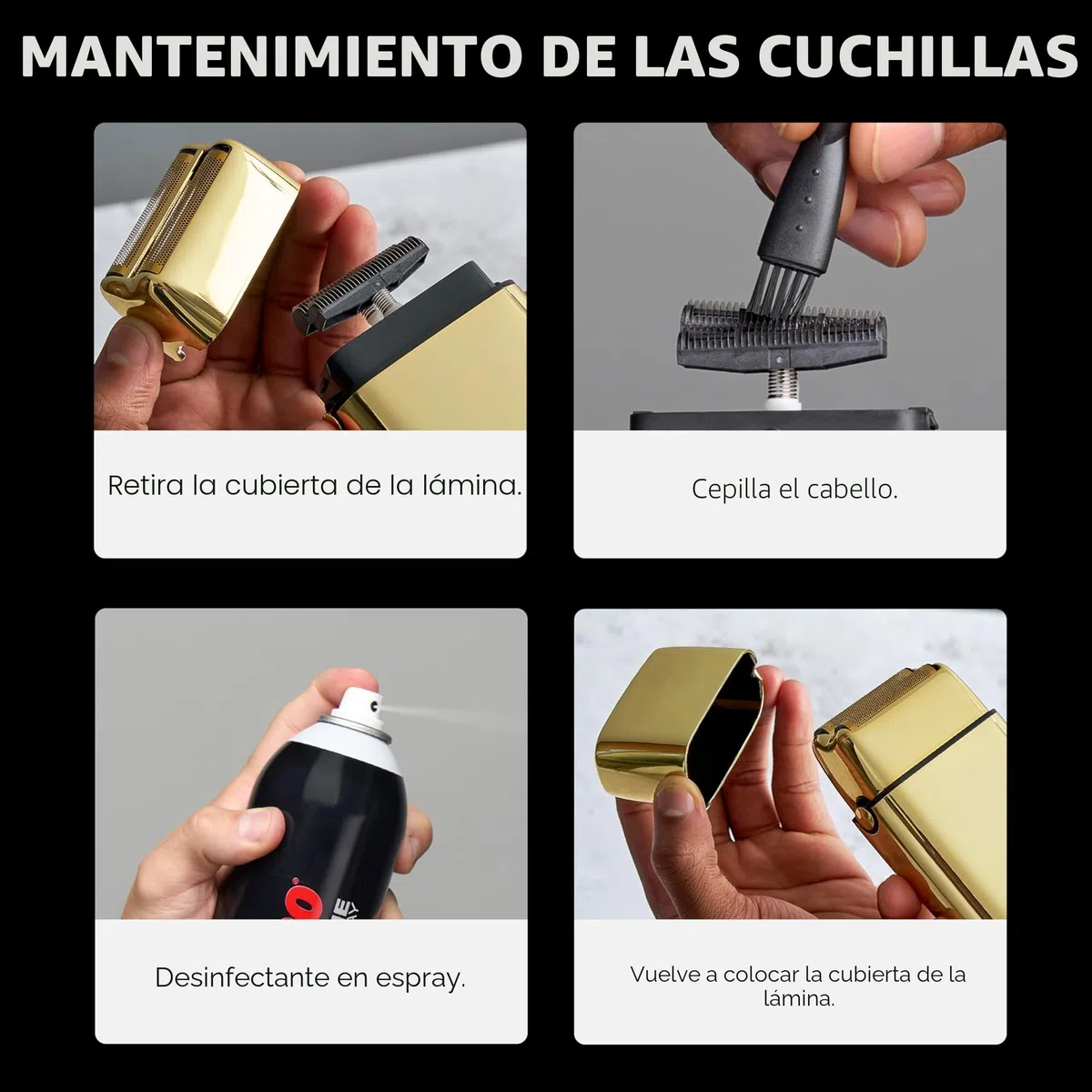BaBylissPRO - Afeitadora inalámbrica de doble lámina metálica FXFS2G para hombre, 1 afeitadora