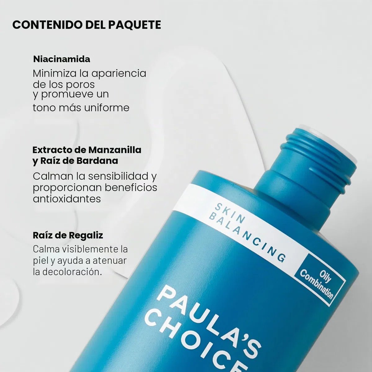 Paula's Choice SKIN BALANCING Tónico Facial - Tónico Ligero Que Reduce la Grasa & Combate las Imperfecciones, los Puntos Negros y los Poros - con Niacinamida - Pieles Mixtas a Grasas - 190 ml