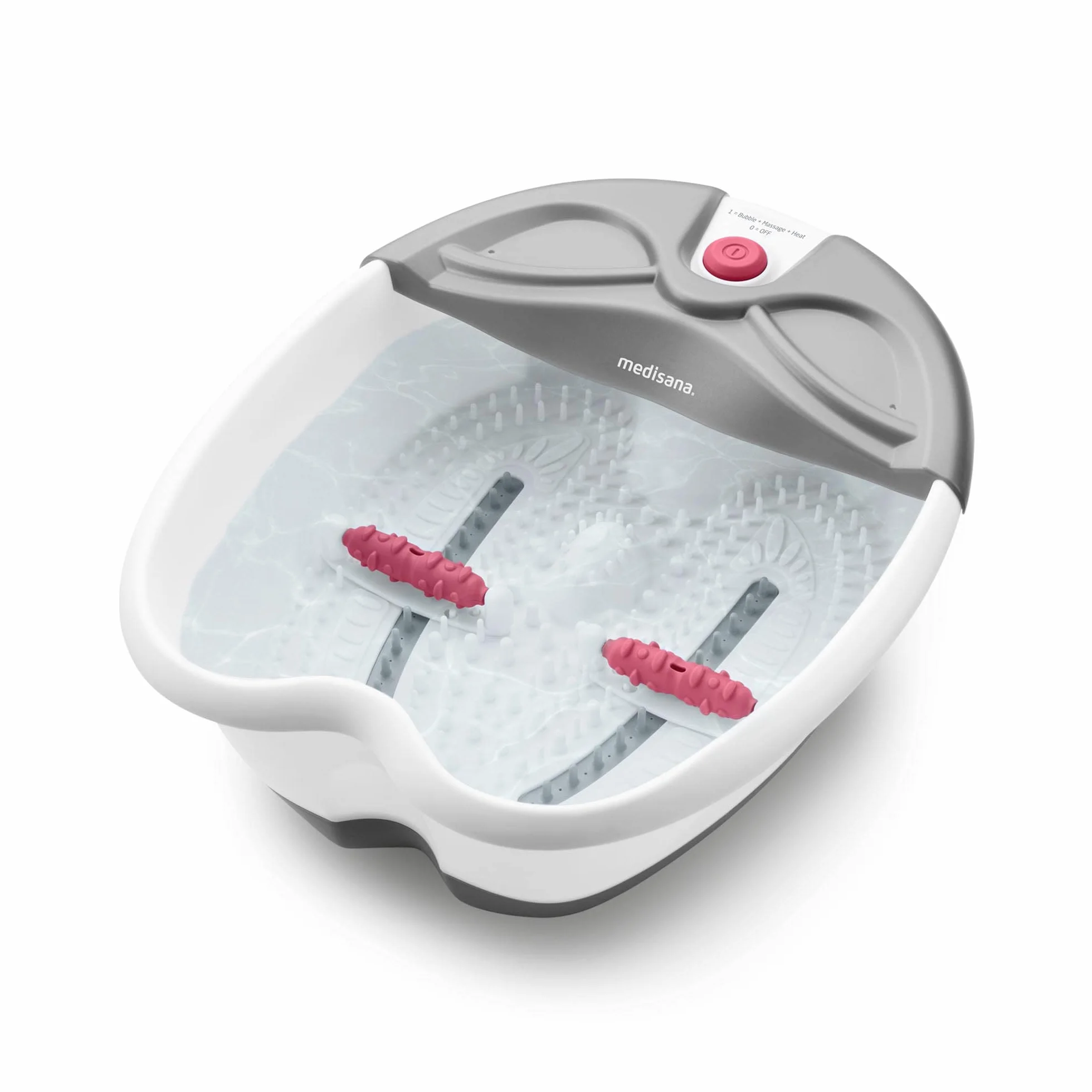 Medisana FS 300 spa para pies con masaje de zonas reflejas, baño de pies eléctrico, función de mantener el calor, con calefacción, para un agradable masaje