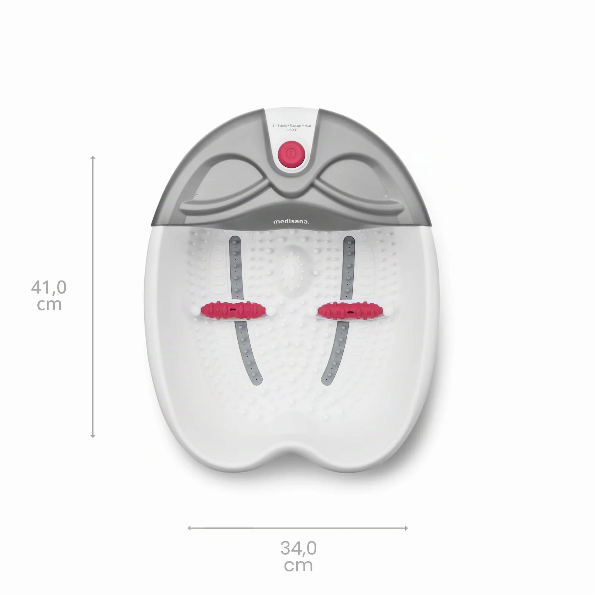 Medisana FS 300 spa para pies con masaje de zonas reflejas, baño de pies eléctrico, función de mantener el calor, con calefacción, para un agradable masaje