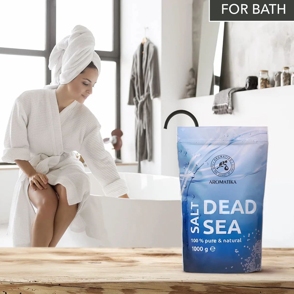Sal del Mar Muerto 5kg - 100% Puro y Natural - Cuidado del Cuerpo - Mejores Beneficios para un Buen Sueño - Belleza - Baño - Cuidado del Cuerpo - Bienestar - Relax - Spa