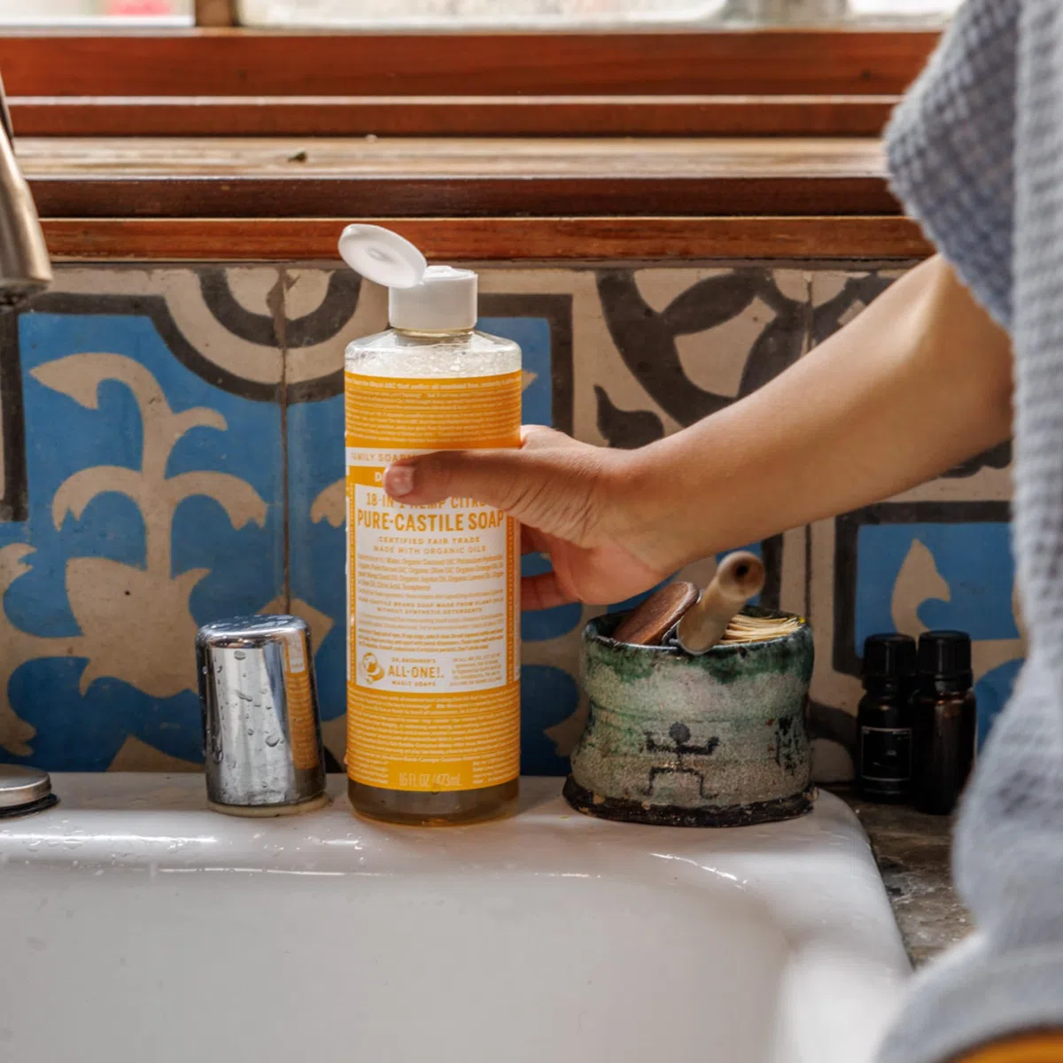 Dr Bronner's - Jabón líquido orgánico cítrico de castilla de 946 ml