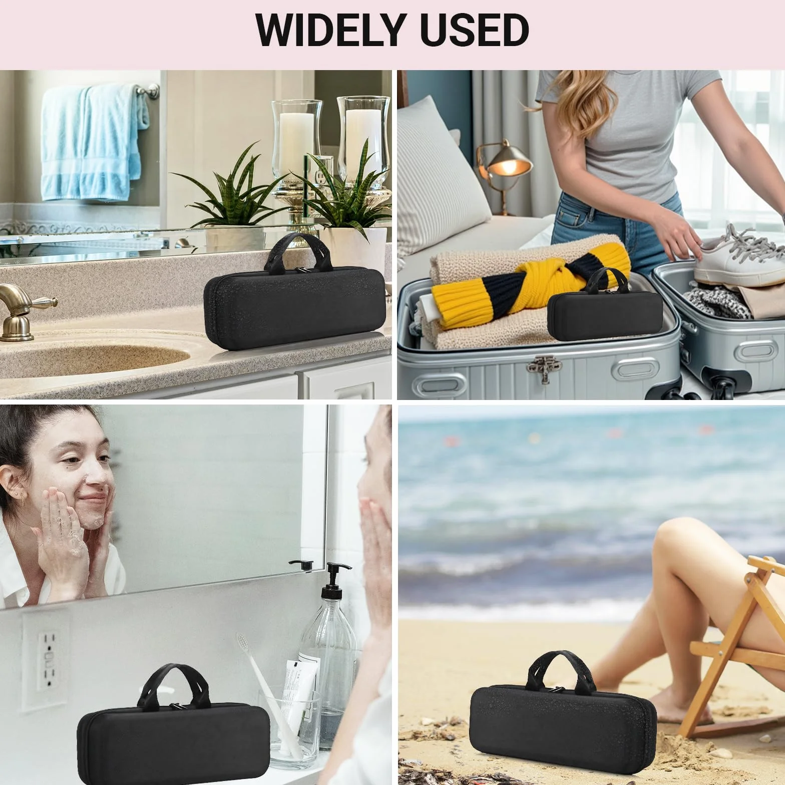 Bolsa de transporte para plancha de pelo Dyson Airstrait HT01, estuche rígido para plancha de pelo, impermeable, resistente a los arañazos y almacenamiento organizado para accesorios de potencia