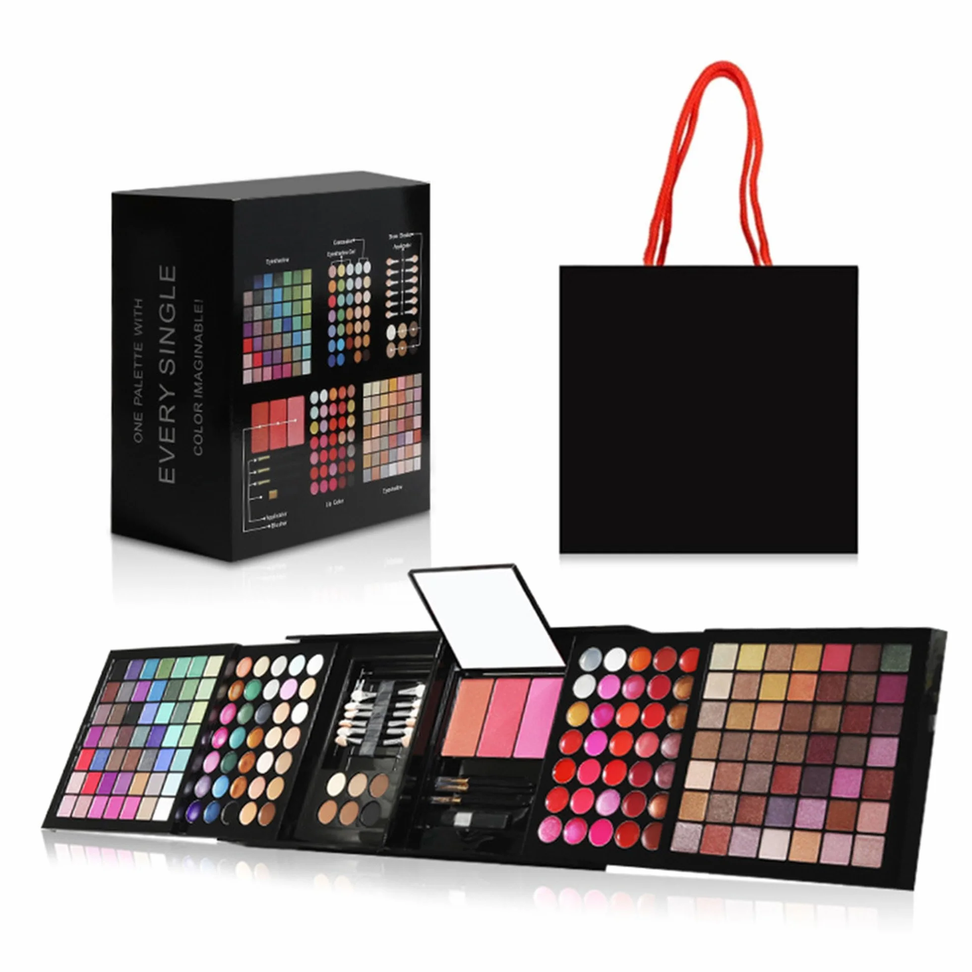 VIOLA HOUSE Paleta de 177 Colores de Sombras de Ojos con Espejo y Aplicadores, Kit de Maquillaje Todo en Uno para Mujer, Set de Maquillaje de Sombras de Ojos Multicolor