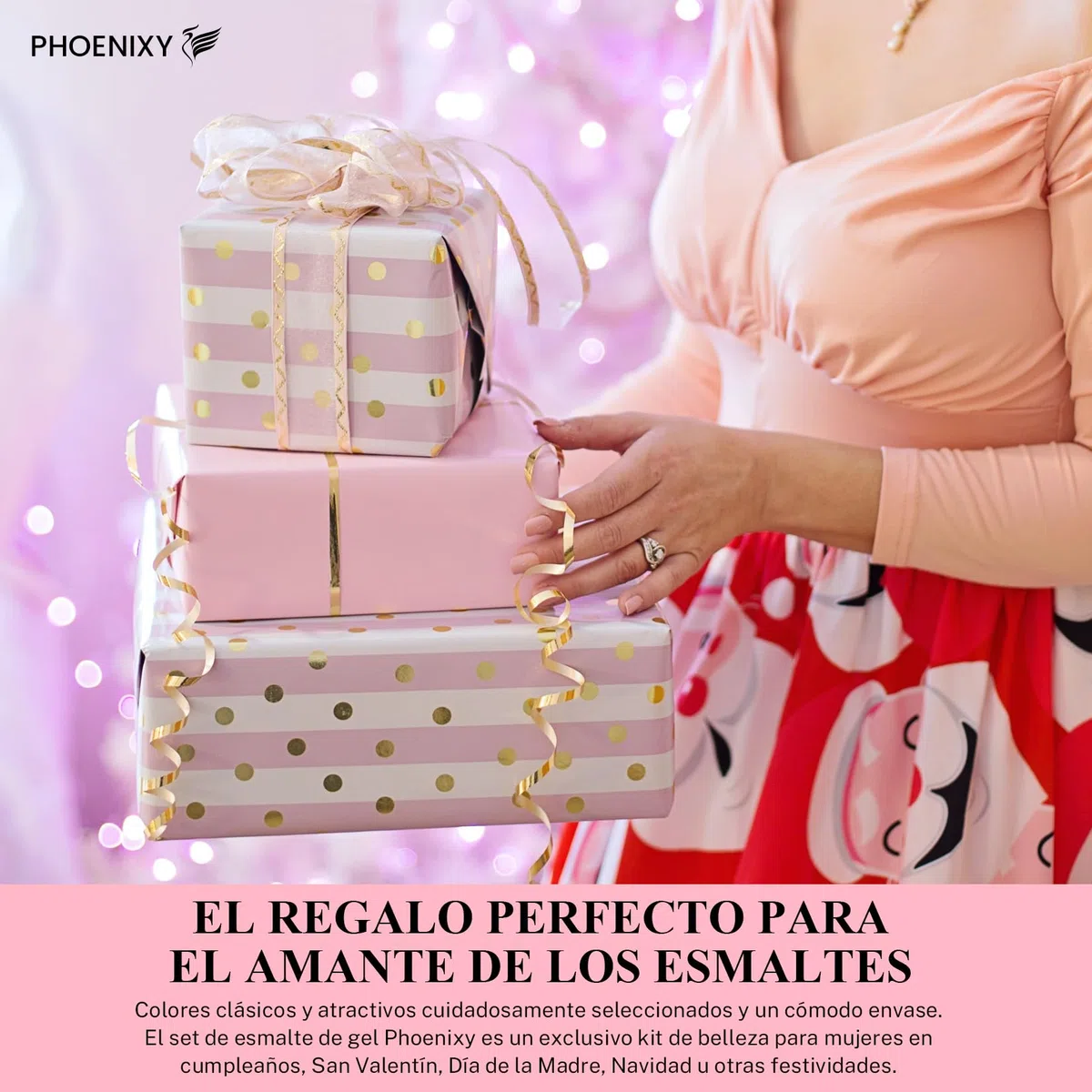 PHOENIXY Kit Uñas Semipermanentes Con Lámparas UV 55 Colors Esmaltes Semipermanentes Para Uñas 60 PCS Kit de Manicura Profesional Con 4 Capas Superiores de Efecto y Base Regalo Para Mujeres