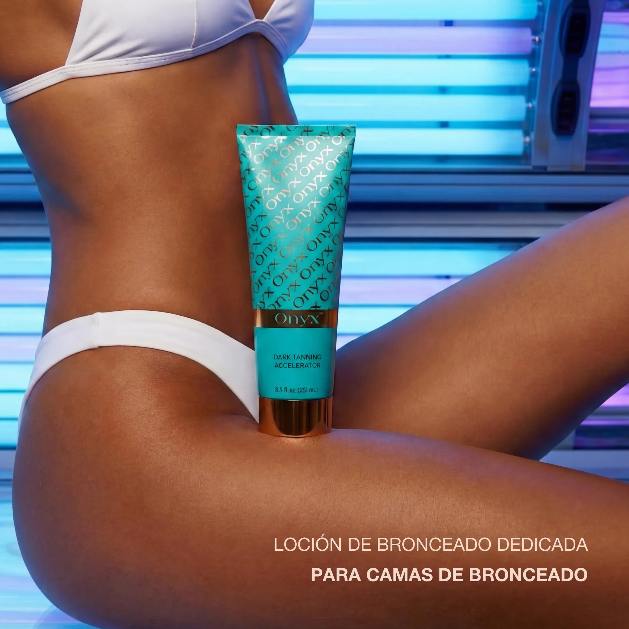 Onyx Dark Tanning Accelerator - Acelerador del Bronceado para uso en Solarium y al Sol - Crema Intensificadora con Tirosina y Aceites Nutritivos para un Bronceado Rápido y Duradero | 251 ml