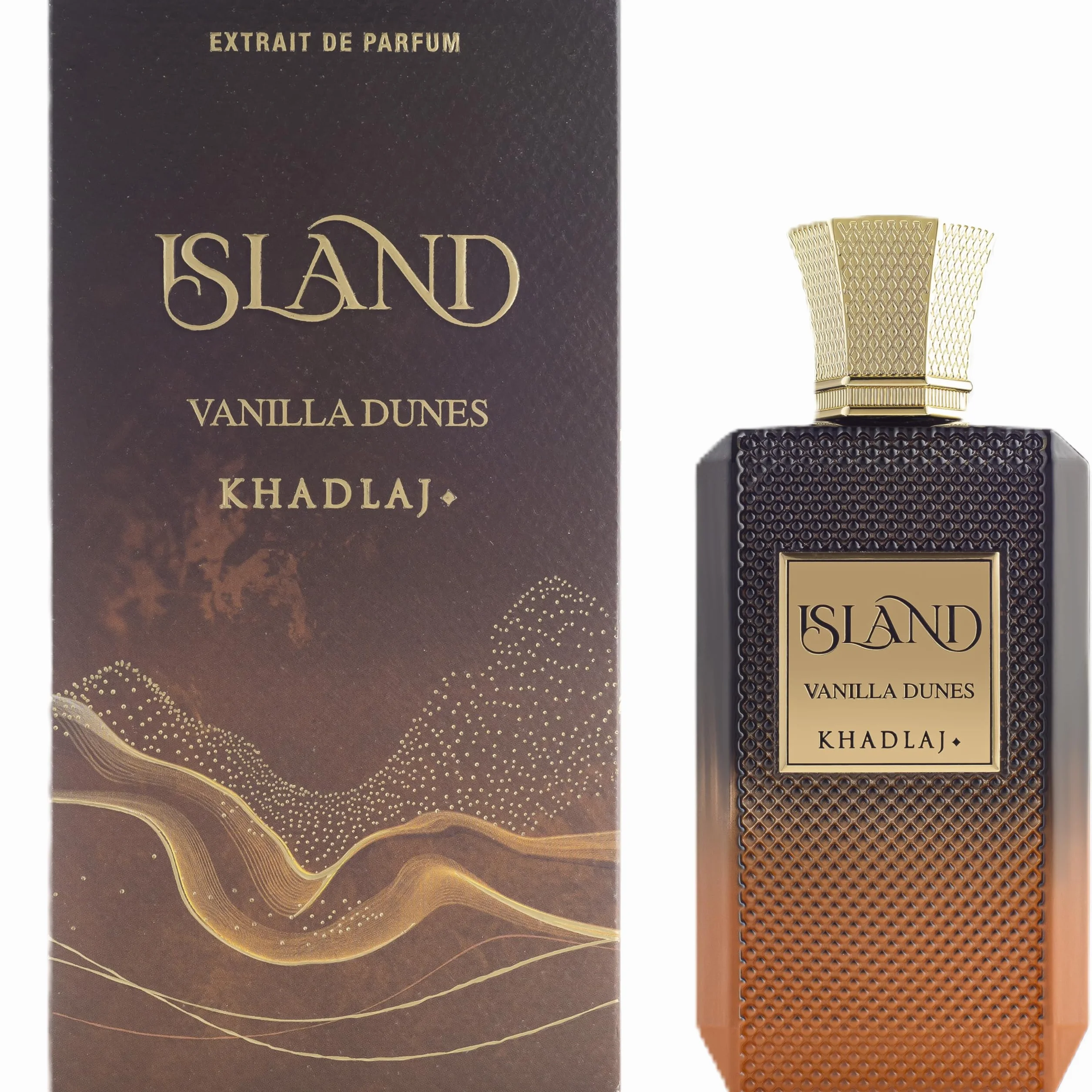 KHADLAJ PERFUMES Extracto de perfume Khadlaj Island Vanilla Dunes Spray 100 ml Perfume Vainilla Bourbon Caliente y Especiado