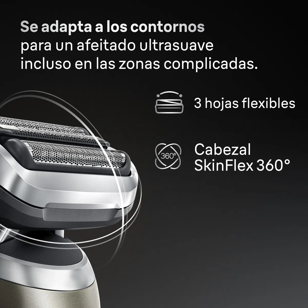 Braun Series 7 Afeitadora Eléctrica Hombre, 72-C7650CC, Oro - Máquina de Afeitar Resistente al Agua, 3 Modos de Afeitado, 60 Min de Uso, Centro de Limpieza, 2 Accesorios de Rasurado Y Estuche de Viaje