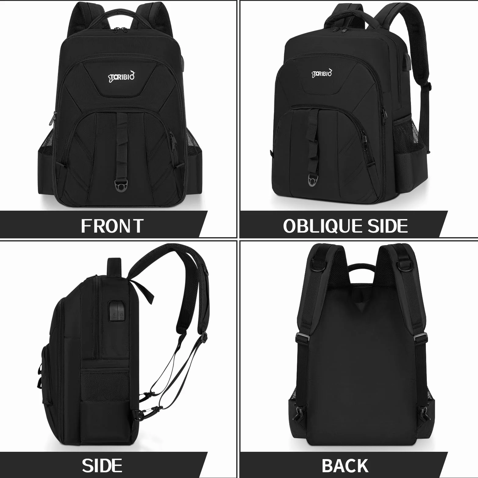 Barbería portaherramientas, barbería almacenamiento maleta, Clipper y accesorios organizador, peluquería mochila portátil para barbería, bolsa barber, negro