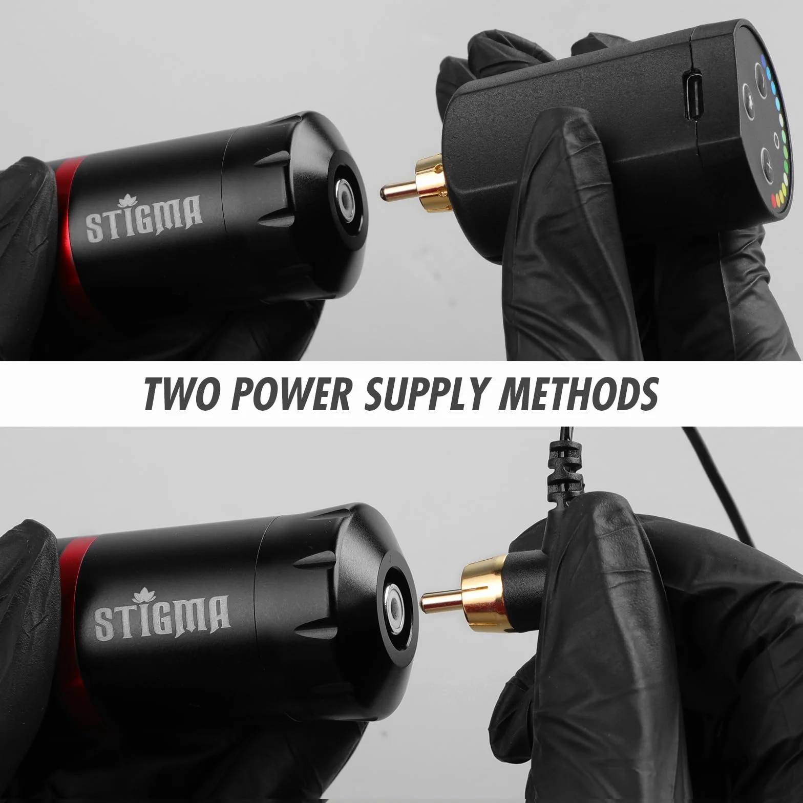 STIGMA Pro Maquina de Tatuar con Bateria 1400 mAh,20Pcs Agujas de Cartuchos de Tattoo, Wireless Tattoo Kit Complete