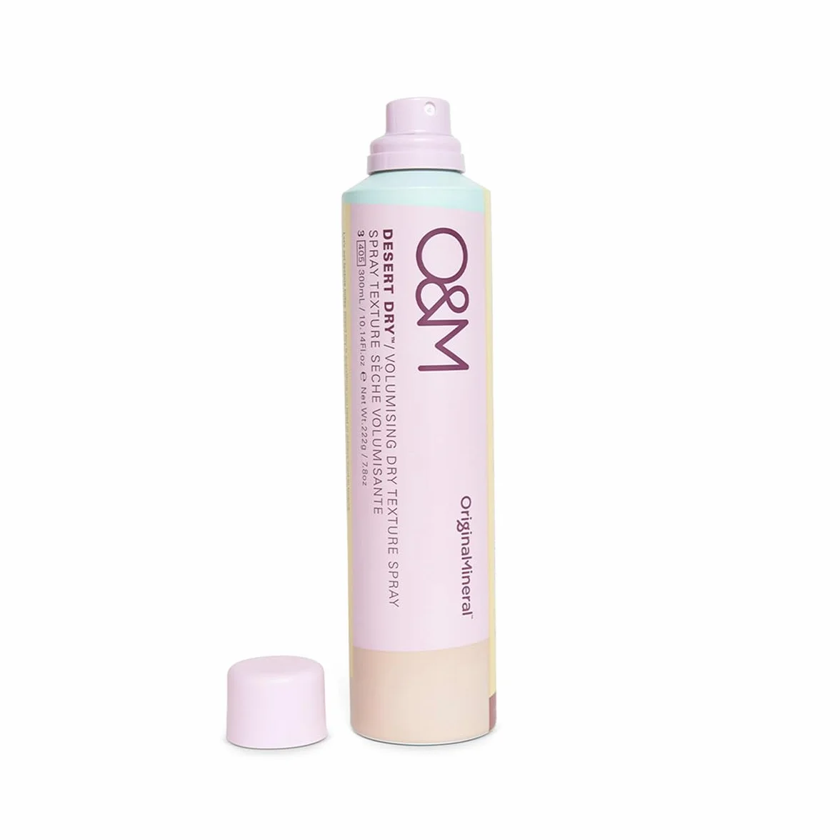 O&M Desert Dry Volumising Dry Texture Spray (300 ml) – Enfoque volumen spray de agarre flexible – Spray texturizante y absorbente de aceite – Sin sulfatos y siliconas – Certificado PETA, vegano