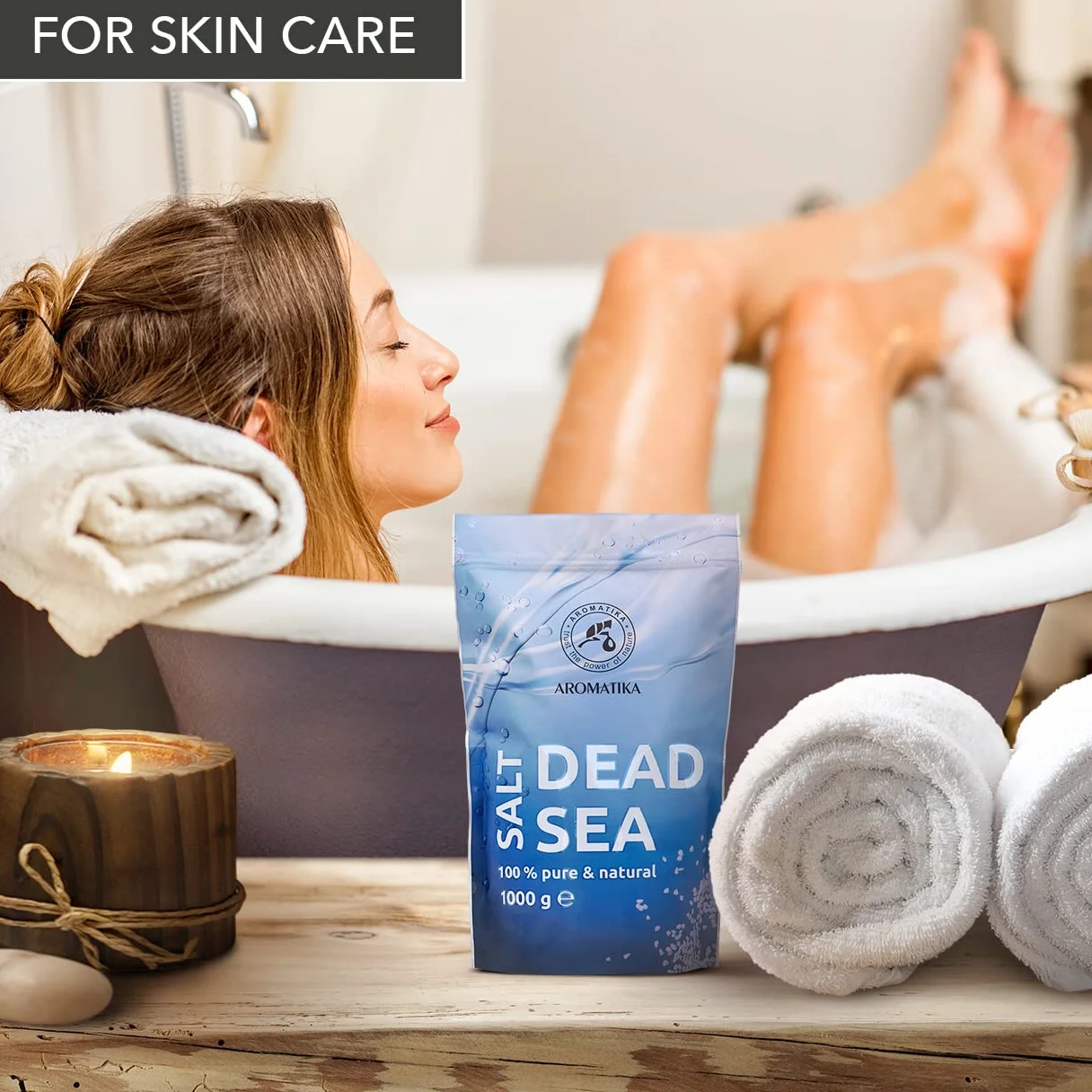 Sal del Mar Muerto 5kg - 100% Puro y Natural - Cuidado del Cuerpo - Mejores Beneficios para un Buen Sueño - Belleza - Baño - Cuidado del Cuerpo - Bienestar - Relax - Spa