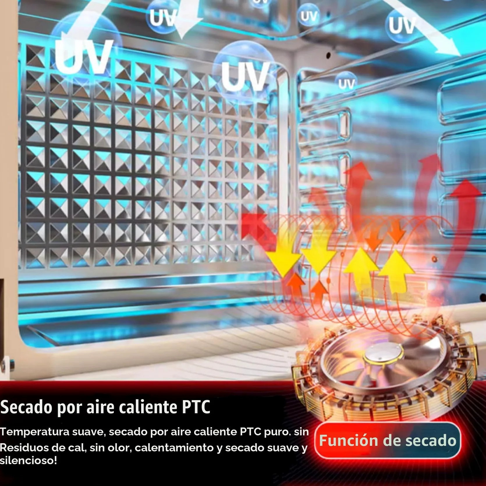 Esterilizador UV LED con Temporizador - Caja/Armario de Desinfección UV para Herramientas de Uñas, Manicura, Barbería, Salón de Belleza y Uso en Casa