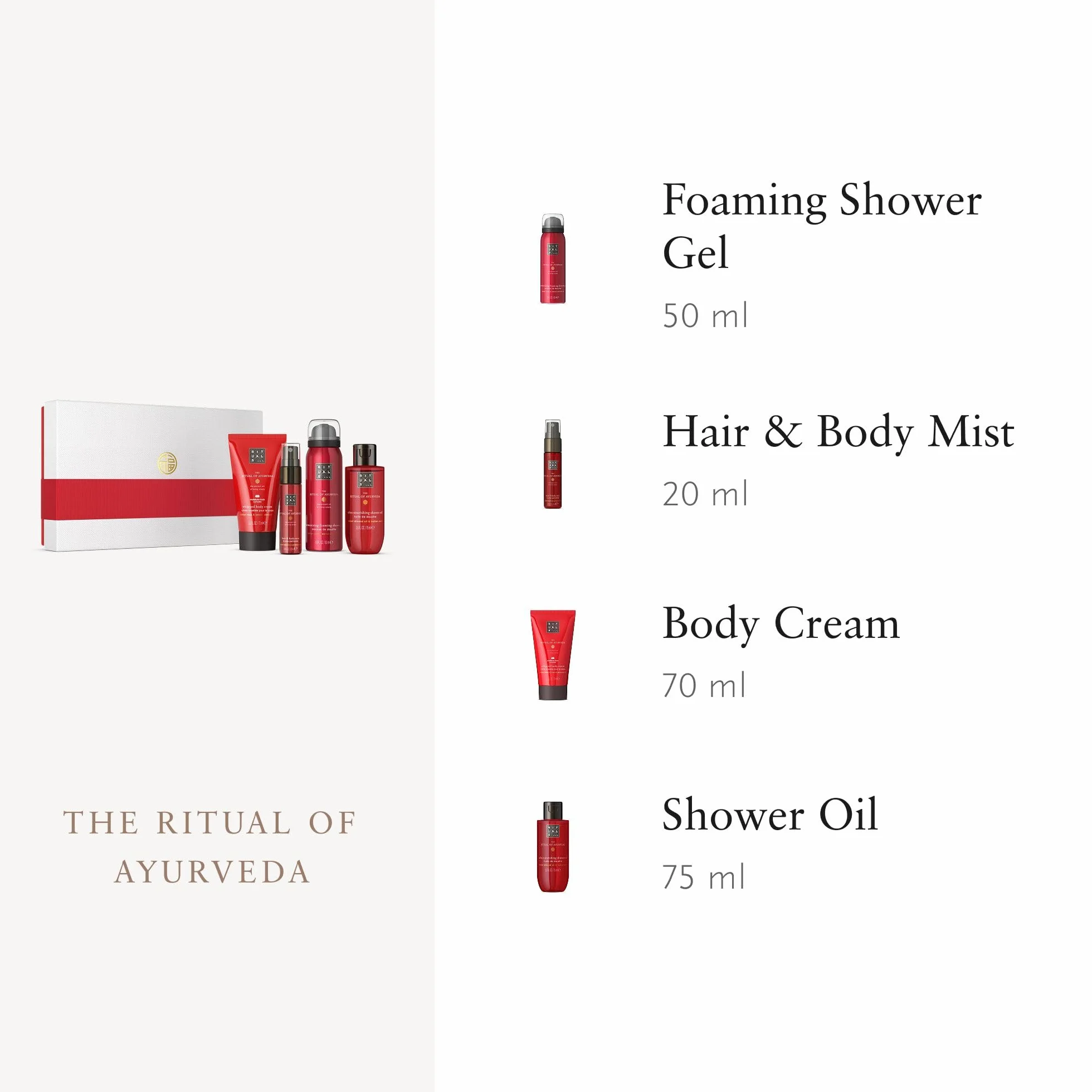 RITUALS Caja de regalo The Ritual of Ayurveda, Small - Set de baño con productos para el cuidado de la piel con rosa india y aceite de almendras - Propiedades equilibrantes