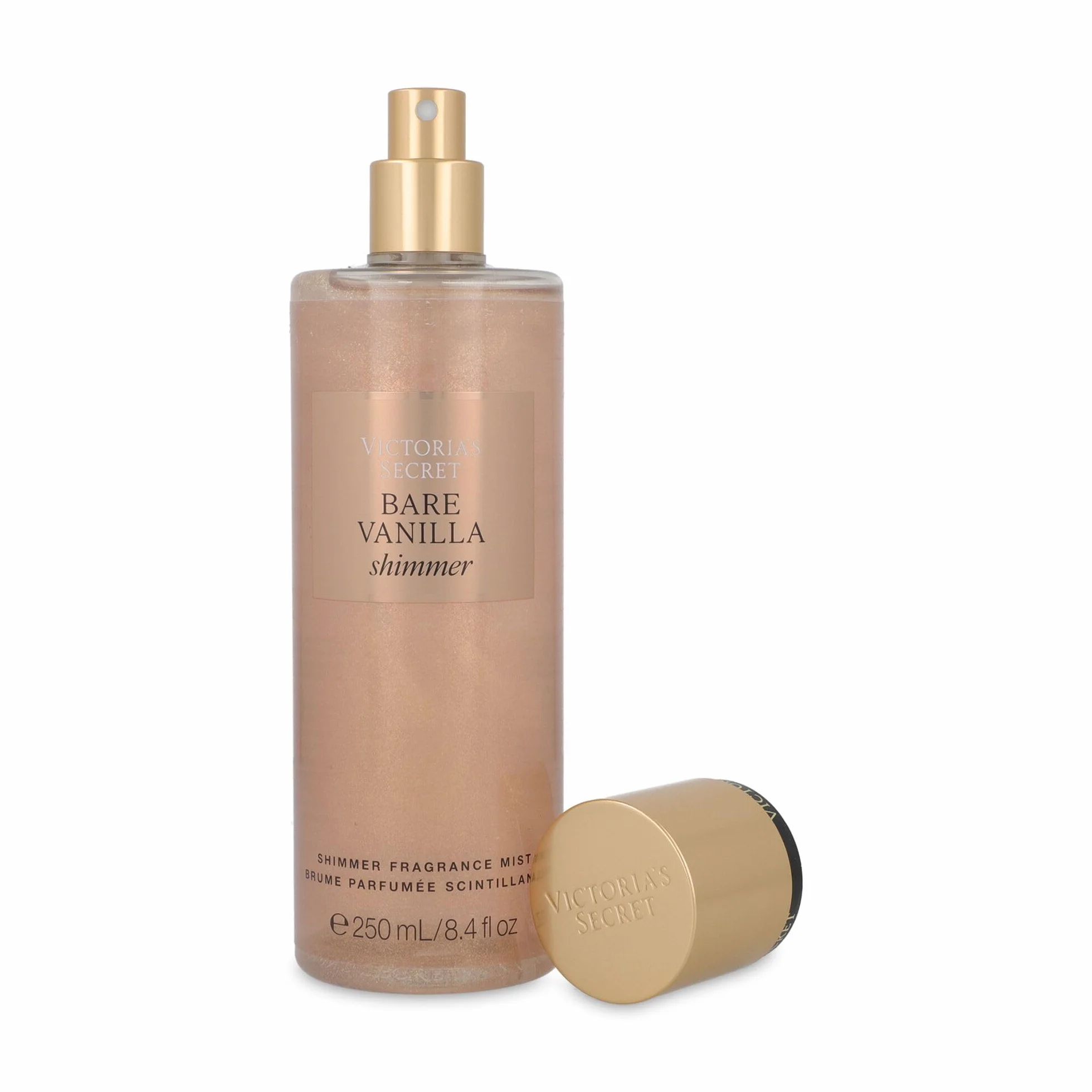 Victoria's Secret Bare Vanilla Shimmer - Bruma de fragancia de vainilla, vainilla batida y cachemira suave, 250 ml