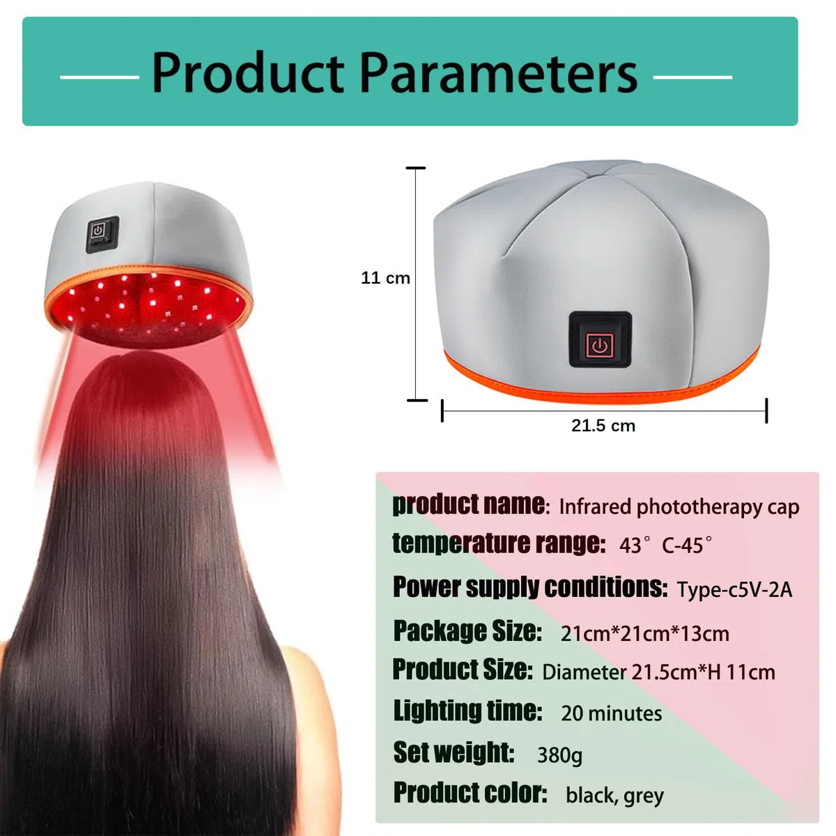 Sistema De Crecimiento Del Cabello Terapia De Luz Roja Tratamiento De Pérdida De Cabello Gorra De Cuidado Del Cabello,Terapia de luz infrarroja for Adelgazar el Cabello. (plata)