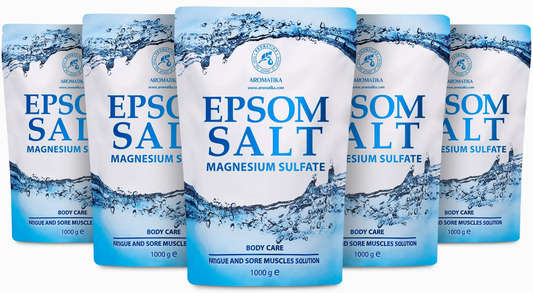 Epsom Sal de Baño 5kg - 100% Puro & Natural Epsom Sal - Sulfato de Magnesio Concentrado - Calmante y Alivia los Músculos Doloridos - Cuidado del Cuerpo - Buen Cuidado de Piel - Relajante Muscular