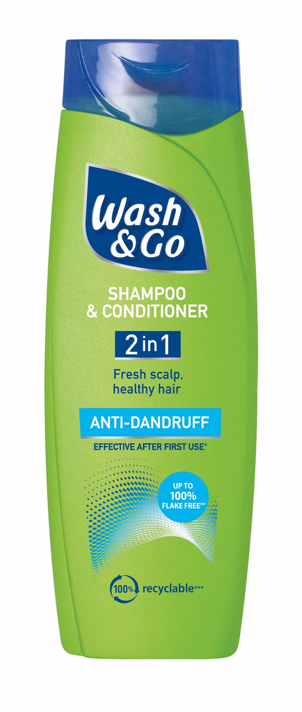 Wash & Go 2 en 1 Champú y Acondicionador Anticaspa, Paquete de 9