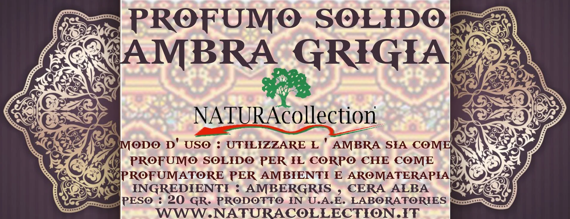 Ámbar gris perfume sólido (1 unidad x 25 g)