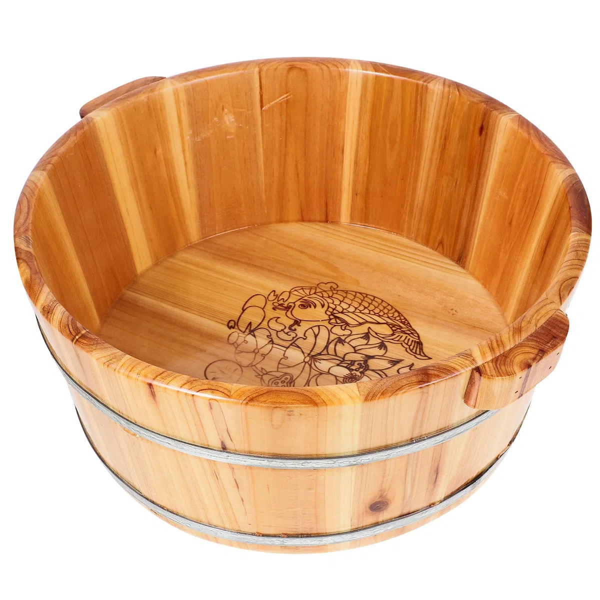 Cubo de Madera para Pies, Multuso y Reutilizable, Spa para Lavar Pies, Optimización de Espacio, para Baño en Casa