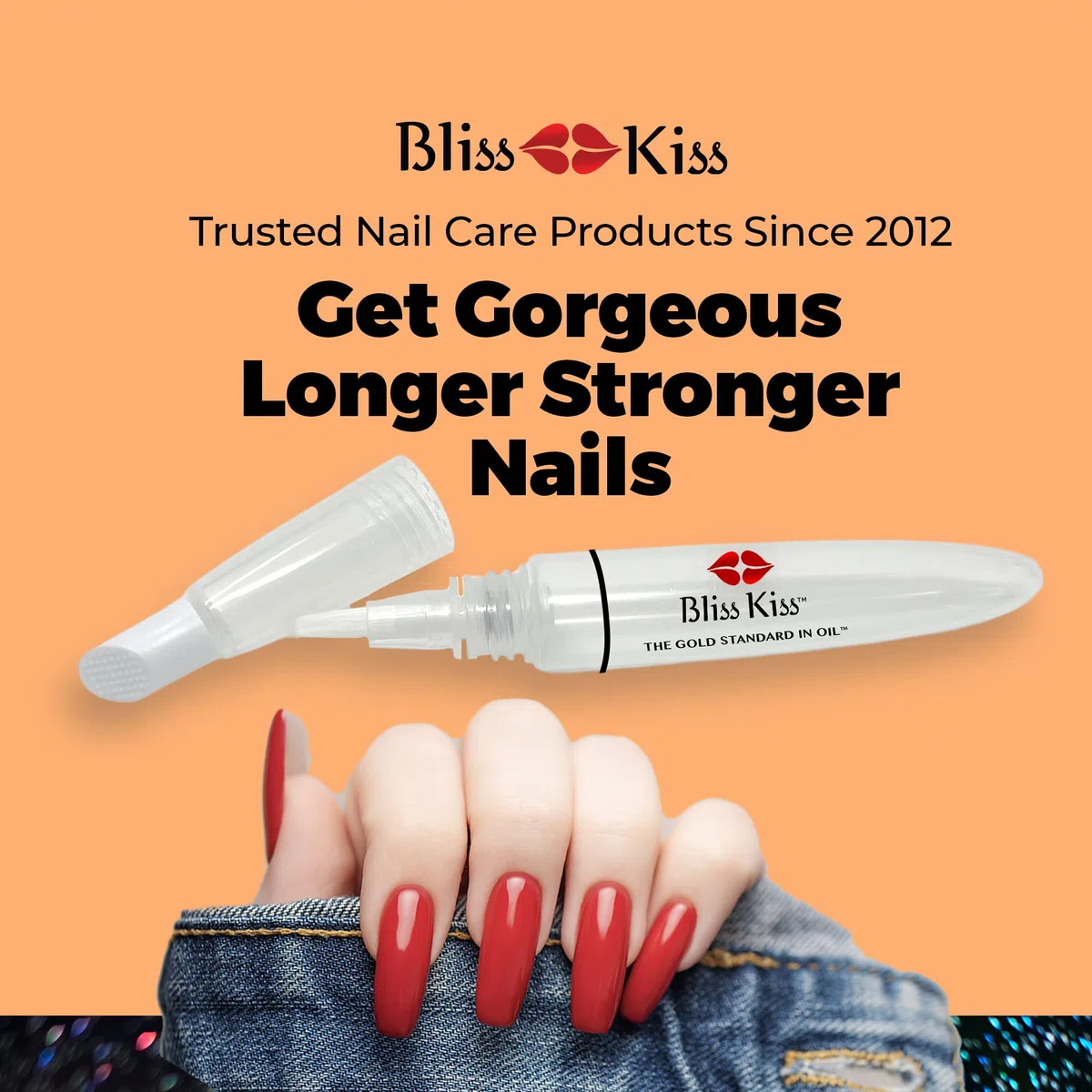 Bliss Kiss Refillable Empty Cuticle Squeeze Pen, perfect for holding Simply Pure Nail & Cuticle Oil - Single