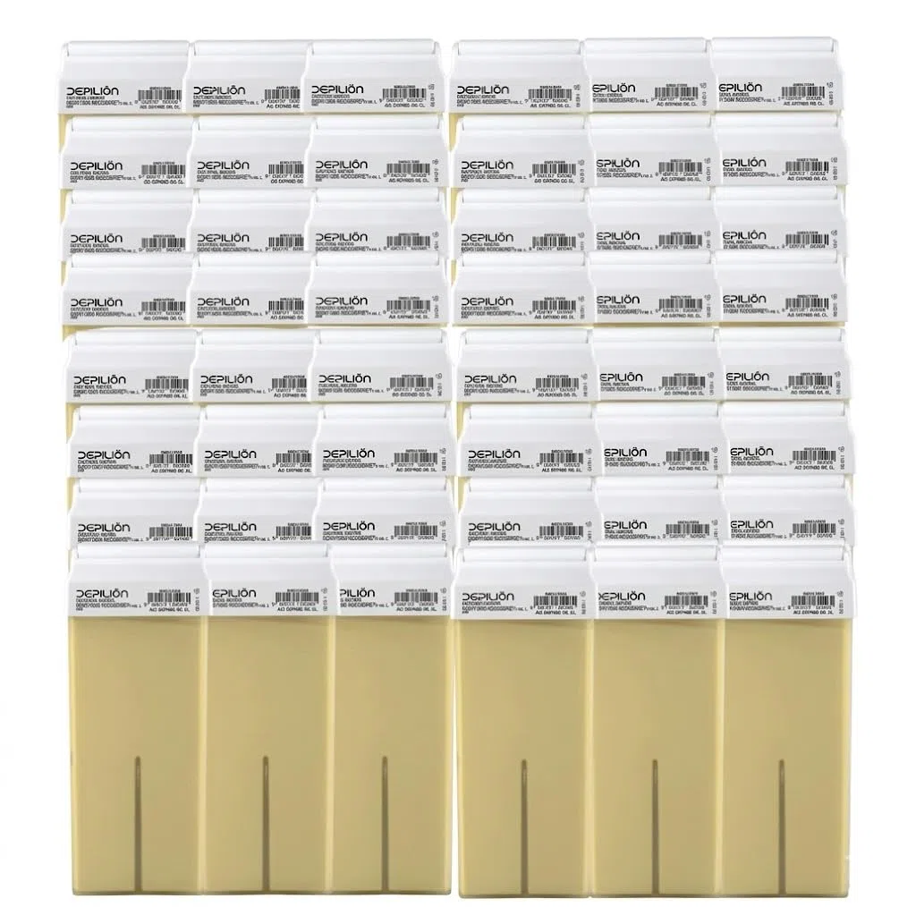 Cera depilatoria Roll On Caja 48 x cartuchos de 100ml Miel/Caja 48 x Roll-on Cera para depilación