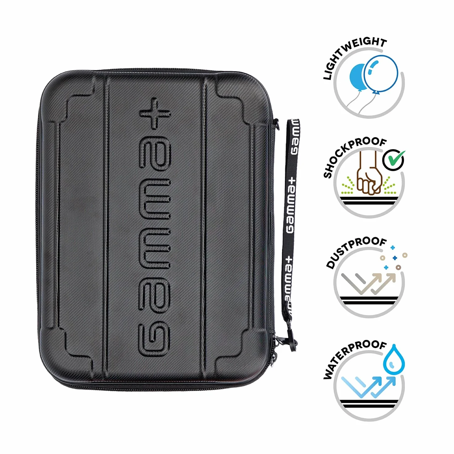 GAMMA+ Maletín Barbería Cortapelos Profesionales | Estuche de Viaje para Clipper, Trimmer y Afeitadoras | Organizador de Herramientas de Barbería | Impermeable | Tamaño Compacto | Rígido