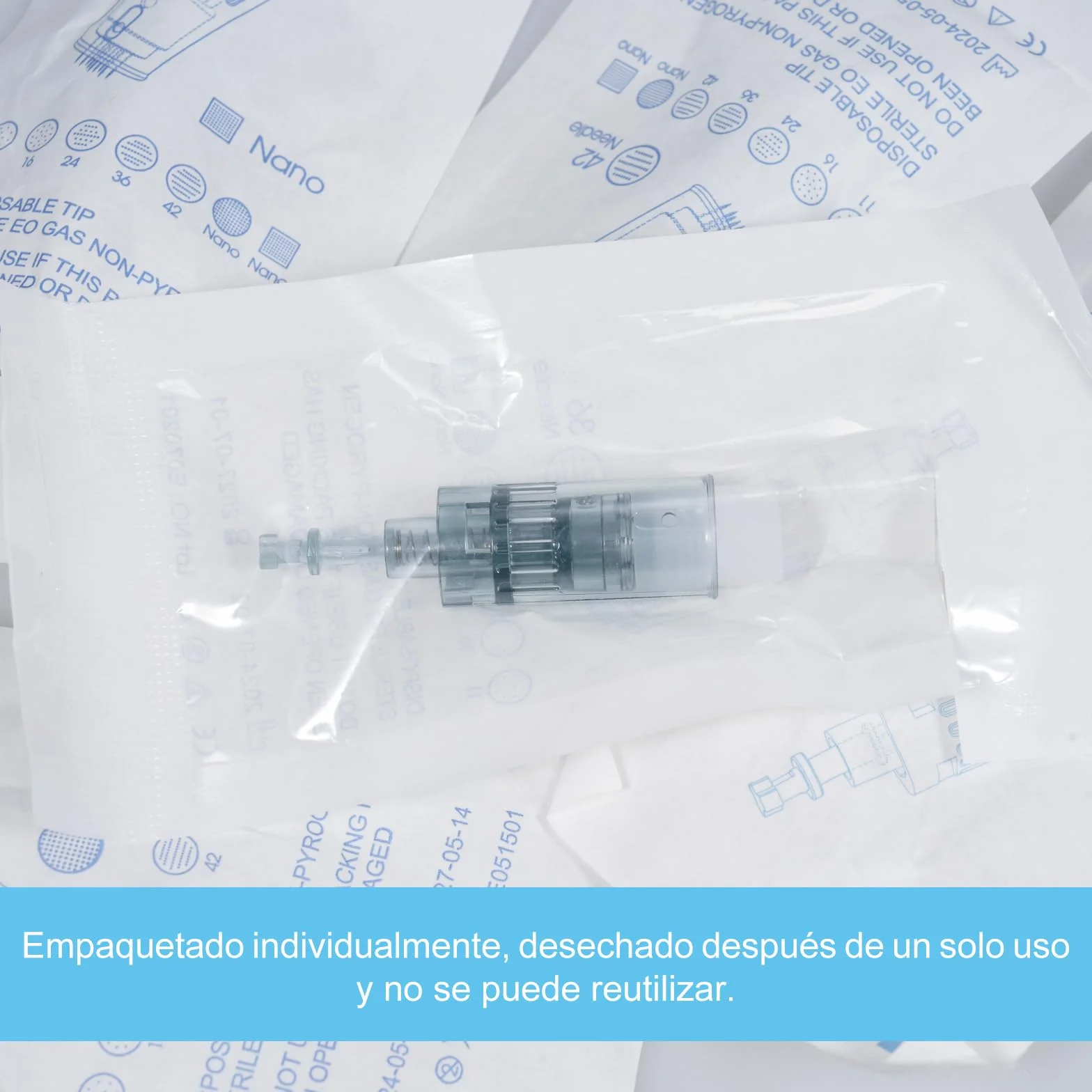 10 cartuchos de microneedling de 16 pines, diseñados para lápiz de microagujas dr pen Ultima M8, utilizado para cicatrices de acné, cicatrices profundas y estrías