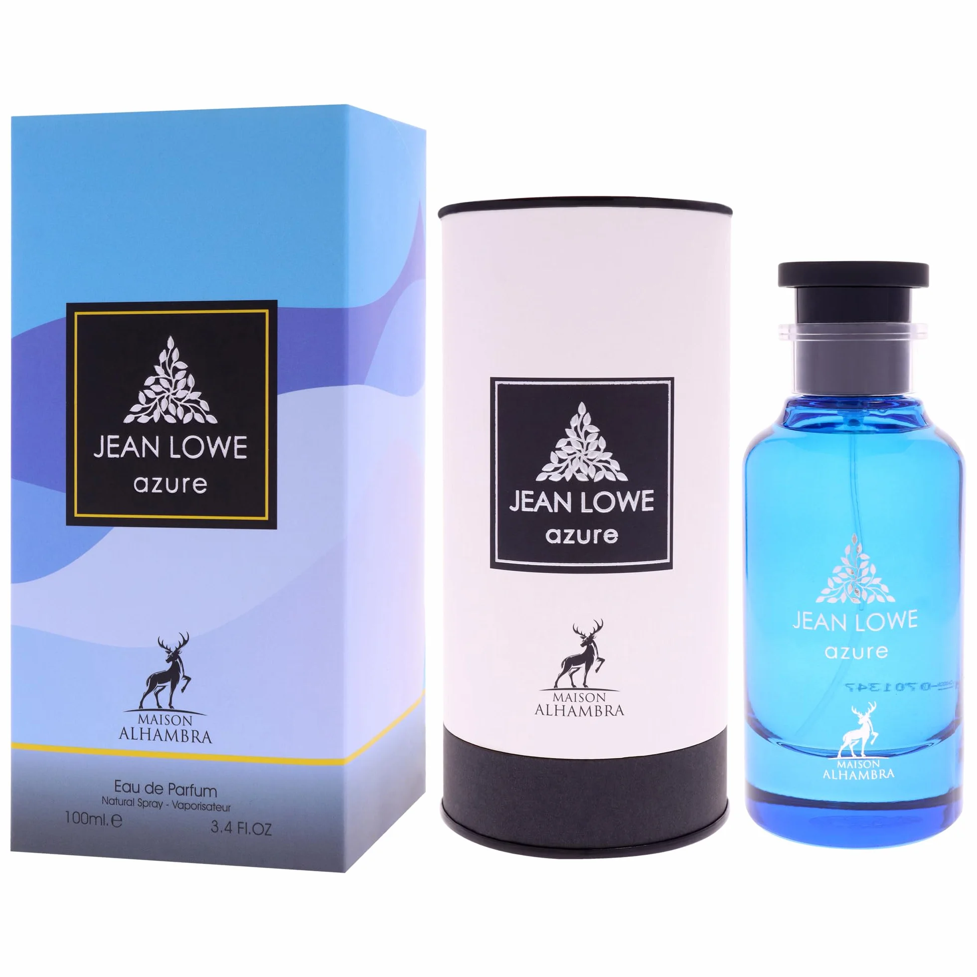 Perfume Jean Lowe Azure 100ml, Perfume Árabe de Larga Duración, Eau da Parfum Importado desde Dubái, Fragancia Fresca y Sofisticada,
