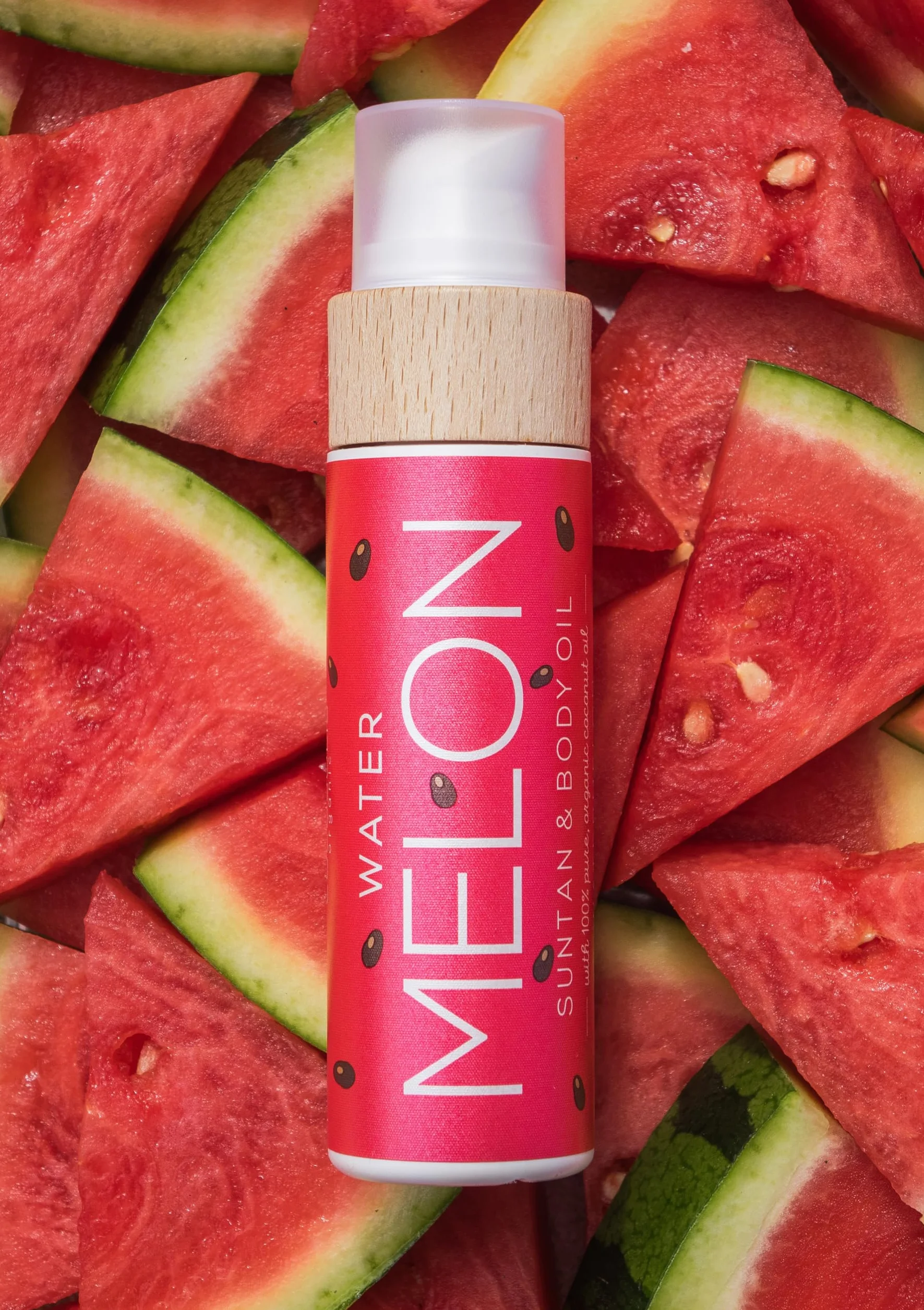 COCOSOLIS Watermelon - Aceite orgánico con vitamina E y aroma de sandía para un bronceado intenso y rápido - Amplificador bronceado