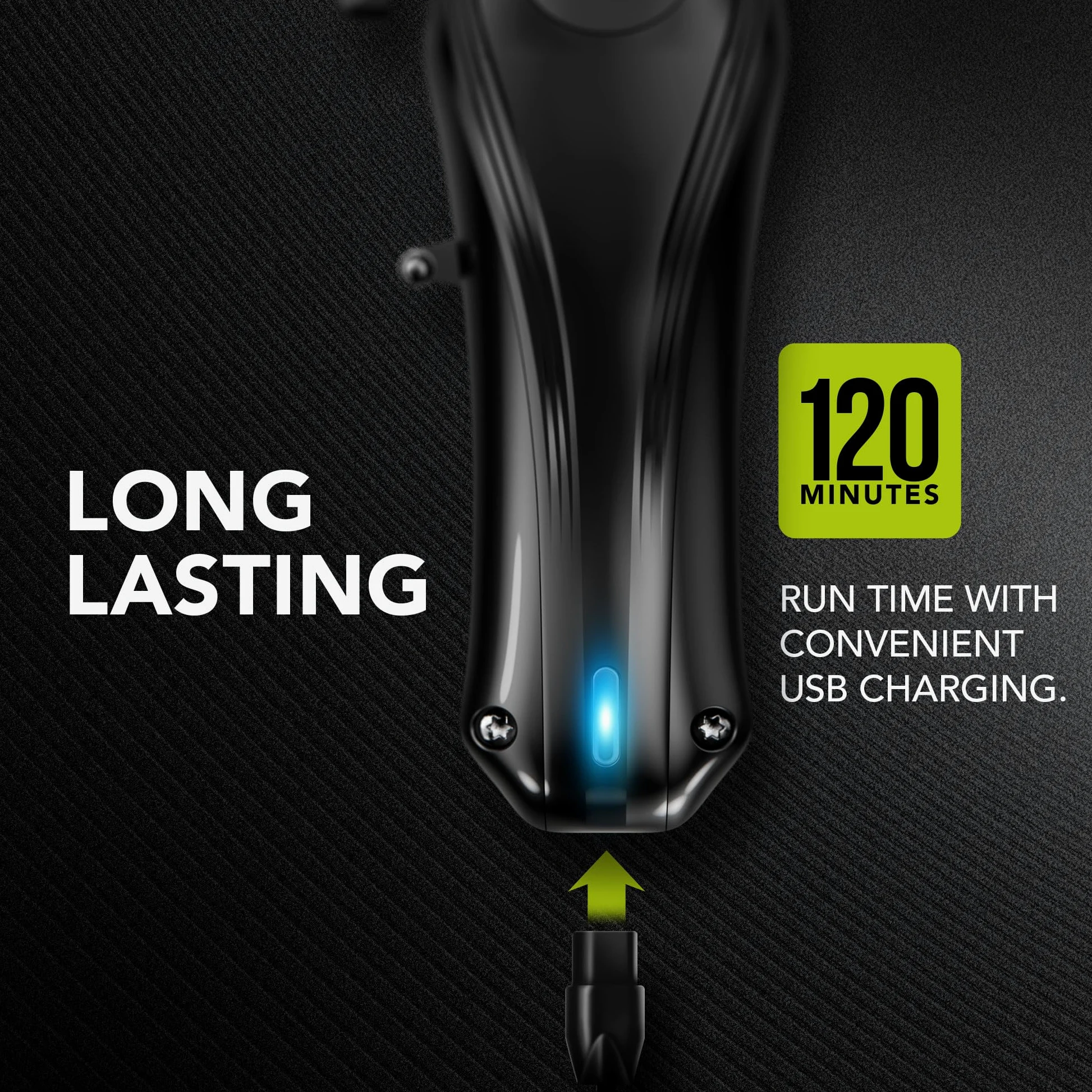 WAHL Rapid Clip, cortapelos para hombres, recargable por USB, depilación de orejas y nariz, cuerpo cónico, cortes de pelo completos en casa, batería de litio, mango ergonómico