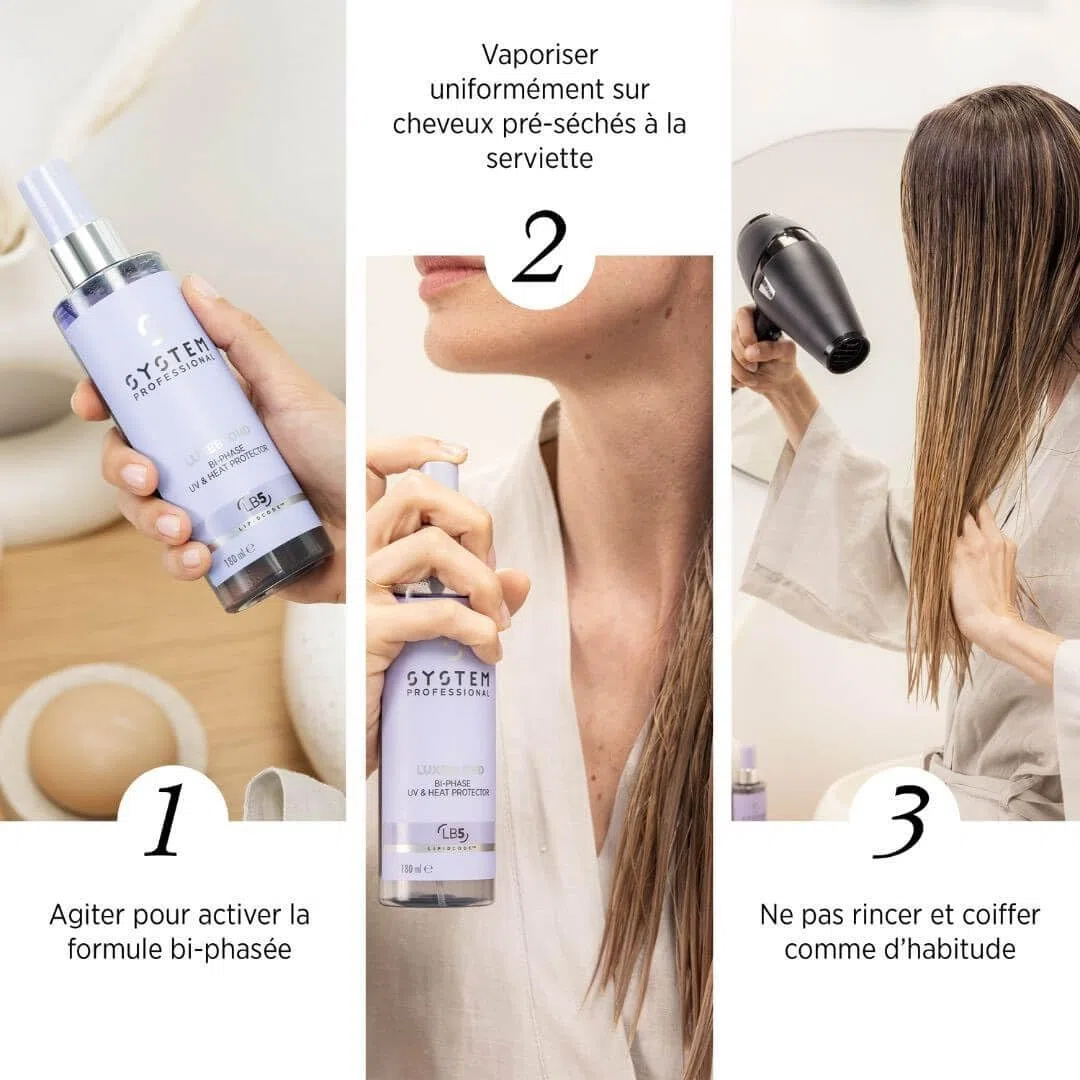 System Professional LuxeBlond Bi-Phase 180ml - spray bifásico protector del calor
