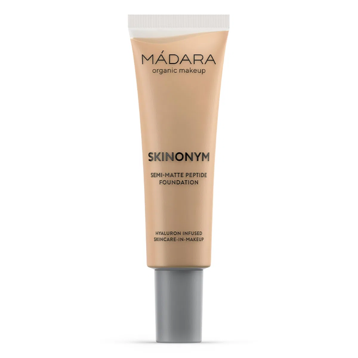 MÁDARA Organic Skincare | SKINONYM Base de Maquillaje Semimate con Péptidos #40 Sand 30 ml – Base Natural con Péptidos que favorecen la Producción de Colágeno, Acabado Semimate