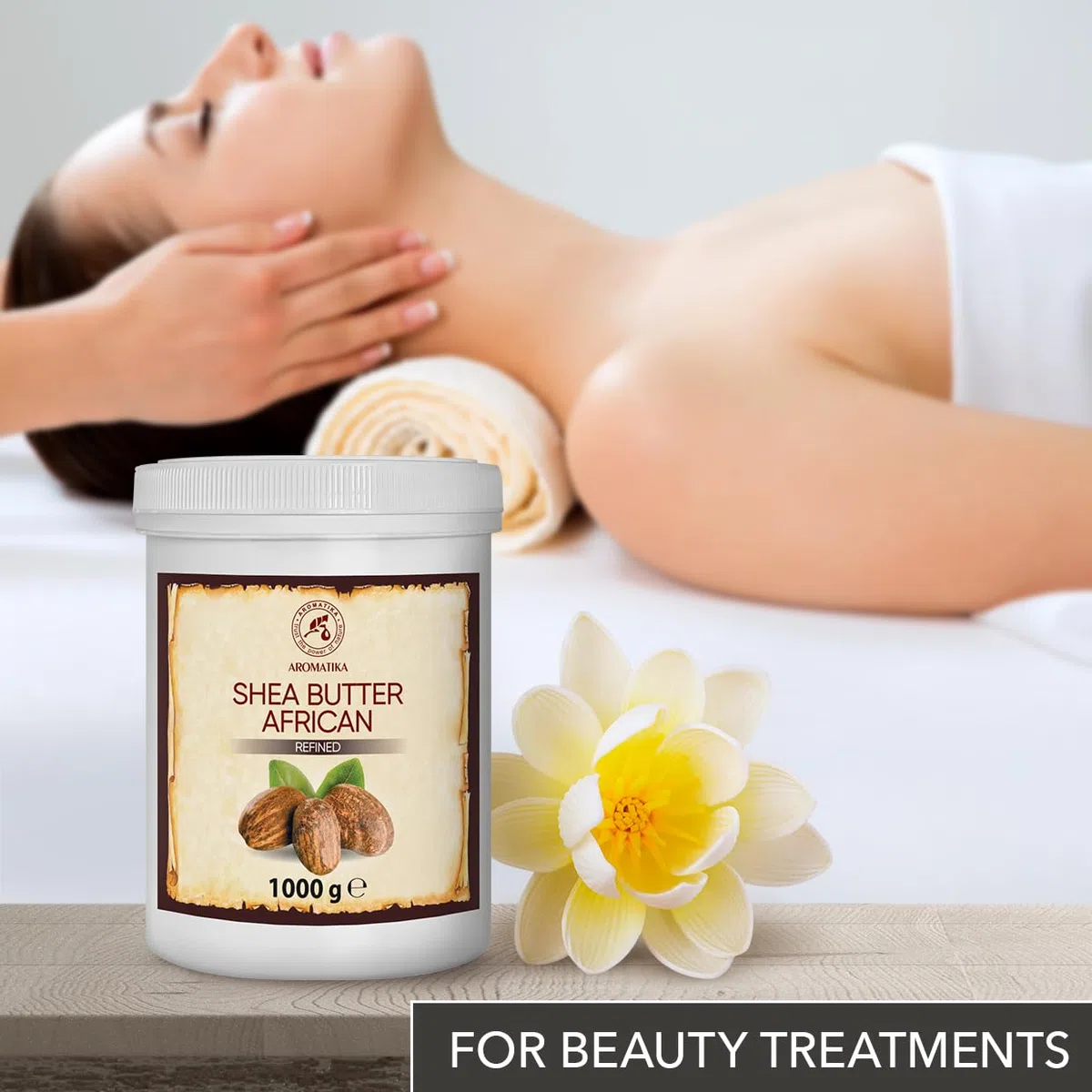 Manteca de Karité 1000g - Shea Butter - Puro y Natural Butyrospermum Parkii - Hidratante Corporal - Aceite para Cabello - Piel - Uñas - Labios - Cuidado Facial