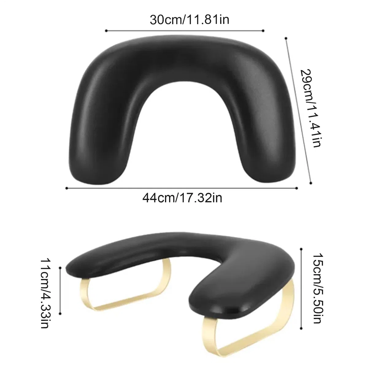 Reposabrazos para Nail Tech,Reposabrazos para Nails Tech | Soporte de reposamanos de cuero PU, cojín en forma de U, soporte para reposabrazos de uñas,Cojín desmontable para reposabrazos de escritorio
