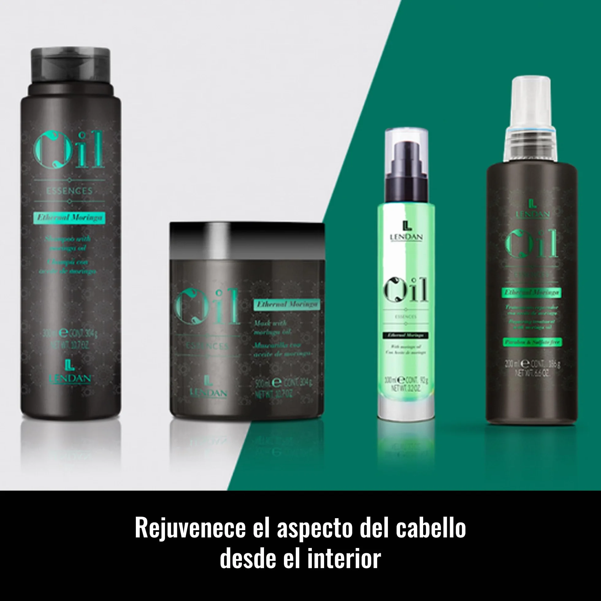 LENDAN - Aceite Capilar con Aceite de Moringa - 100 ml - Sérum para el Cabello - Rejuvenecedor Capilar - Hidrata, Nutre y Aporta Fuerza al Cabello