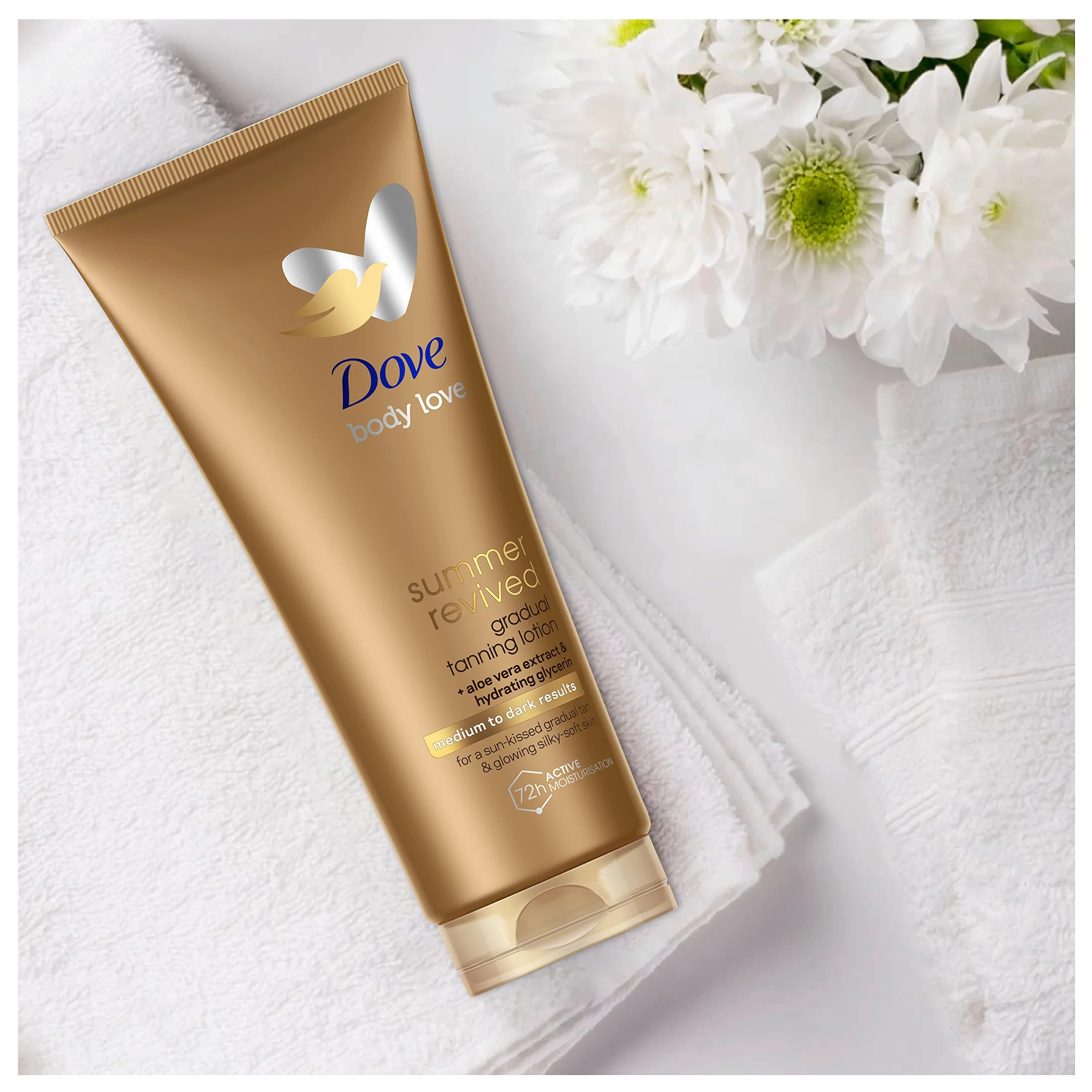 Dove Crema Hidratante Corporal Autobronceadora para Piel de Tono Medio a Oscuro 200ml - Pack de 6
