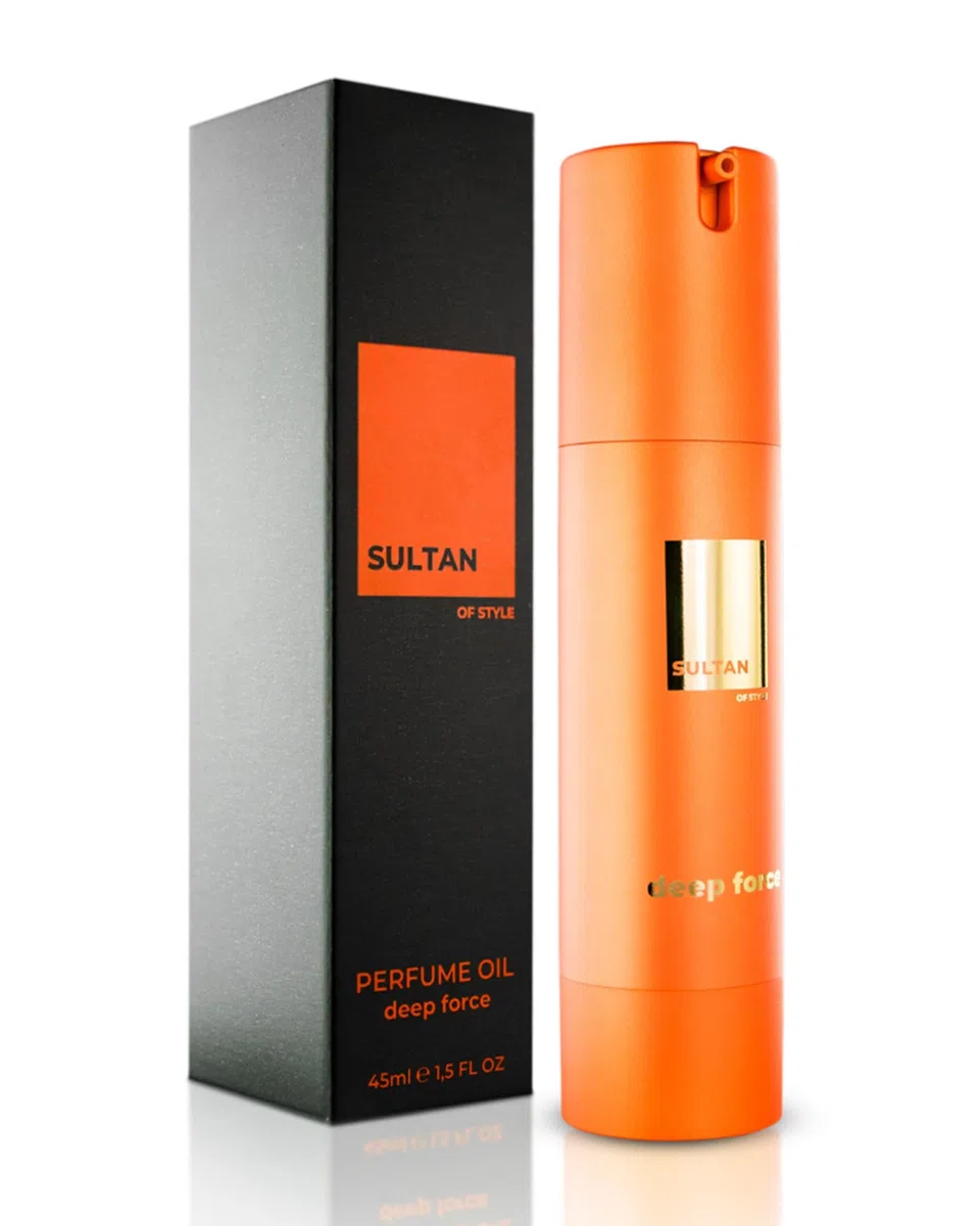 Sultan of Style Aceite de perfume Deep Force para hombre - Fragancia oriental intensa y elegante - 100% sin alcohol - Aceites esenciales para el cuidado personal - Regalos para hombre