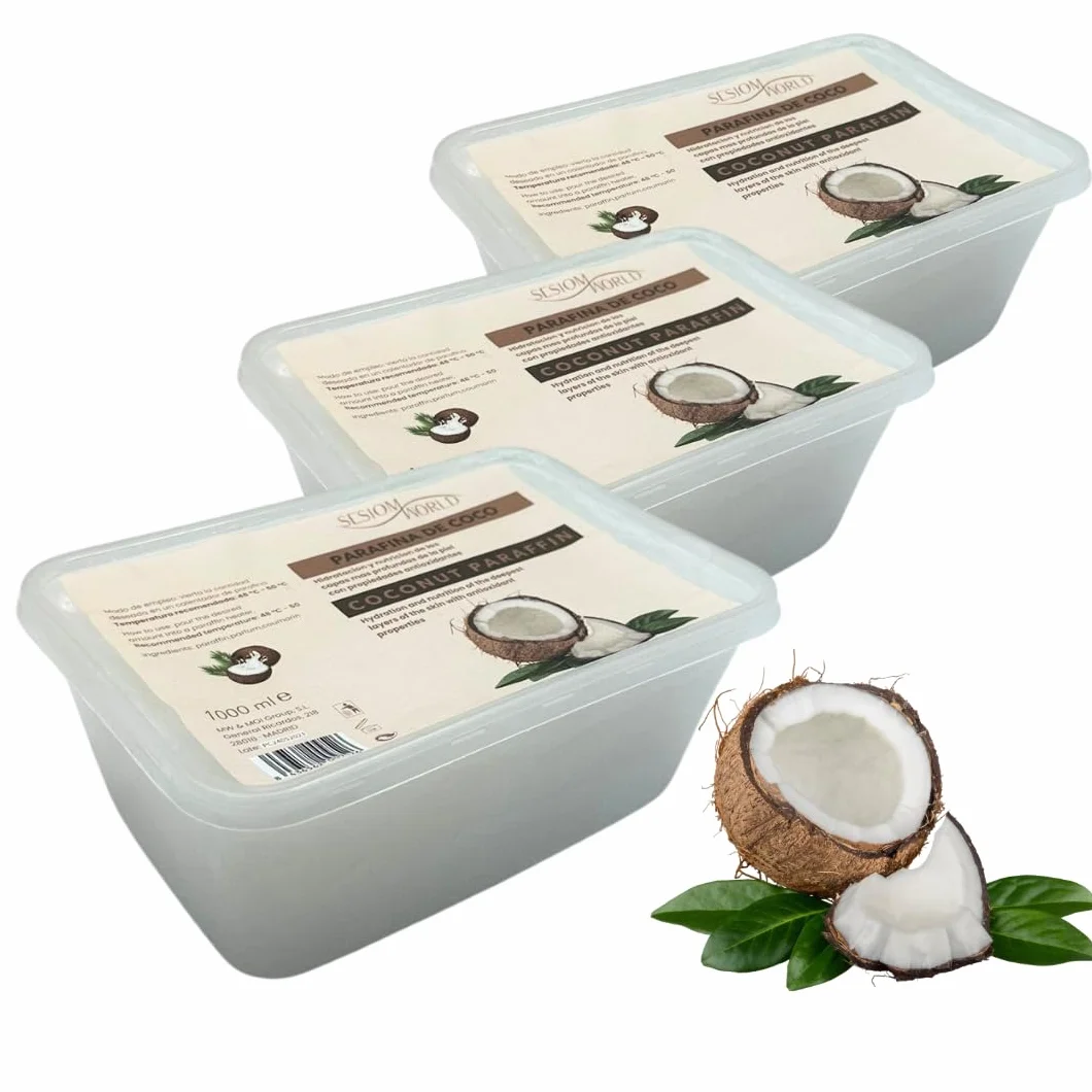 PARAFINA COCO para Manos y Pies PACK 3 x 1000ml - Parafina hidratante de coco Antioxidante