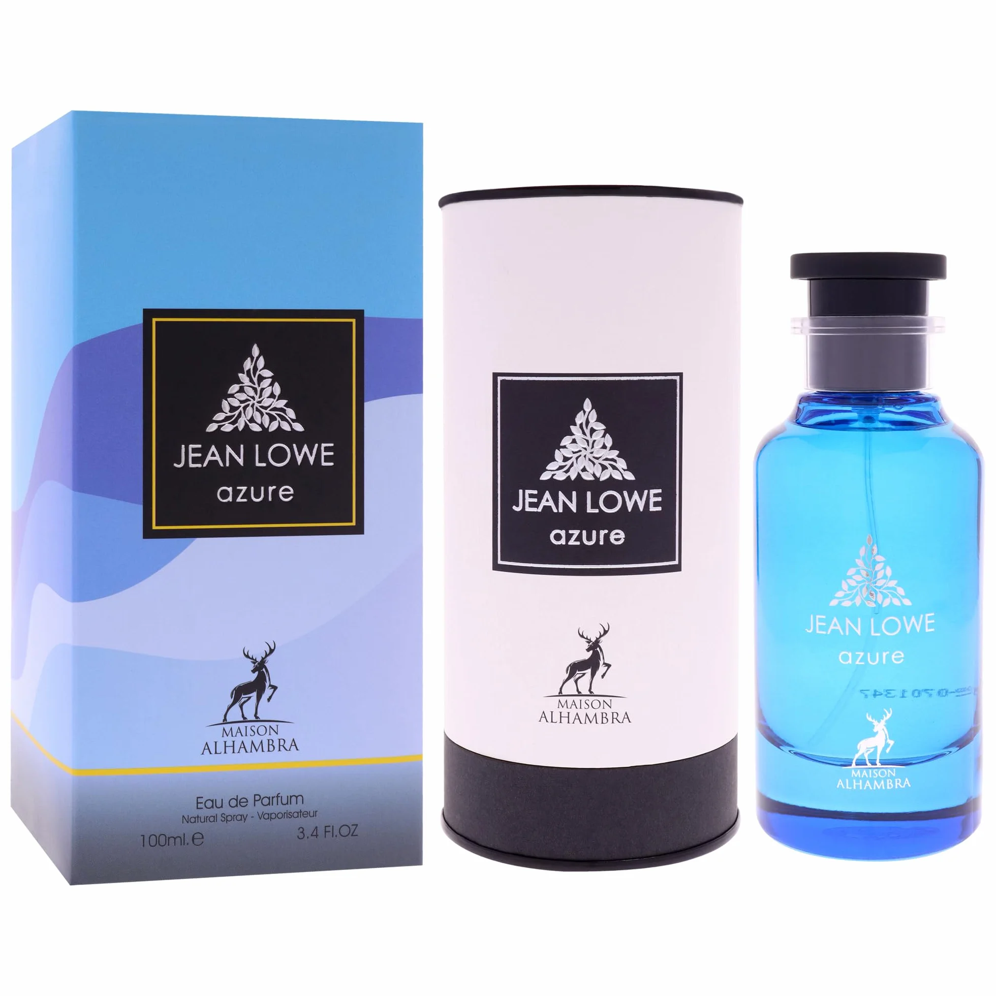 Perfume Jean Lowe Azure 100ml, Perfume Árabe de Larga Duración, Eau da Parfum Importado desde Dubái, Fragancia Fresca y Sofisticada,