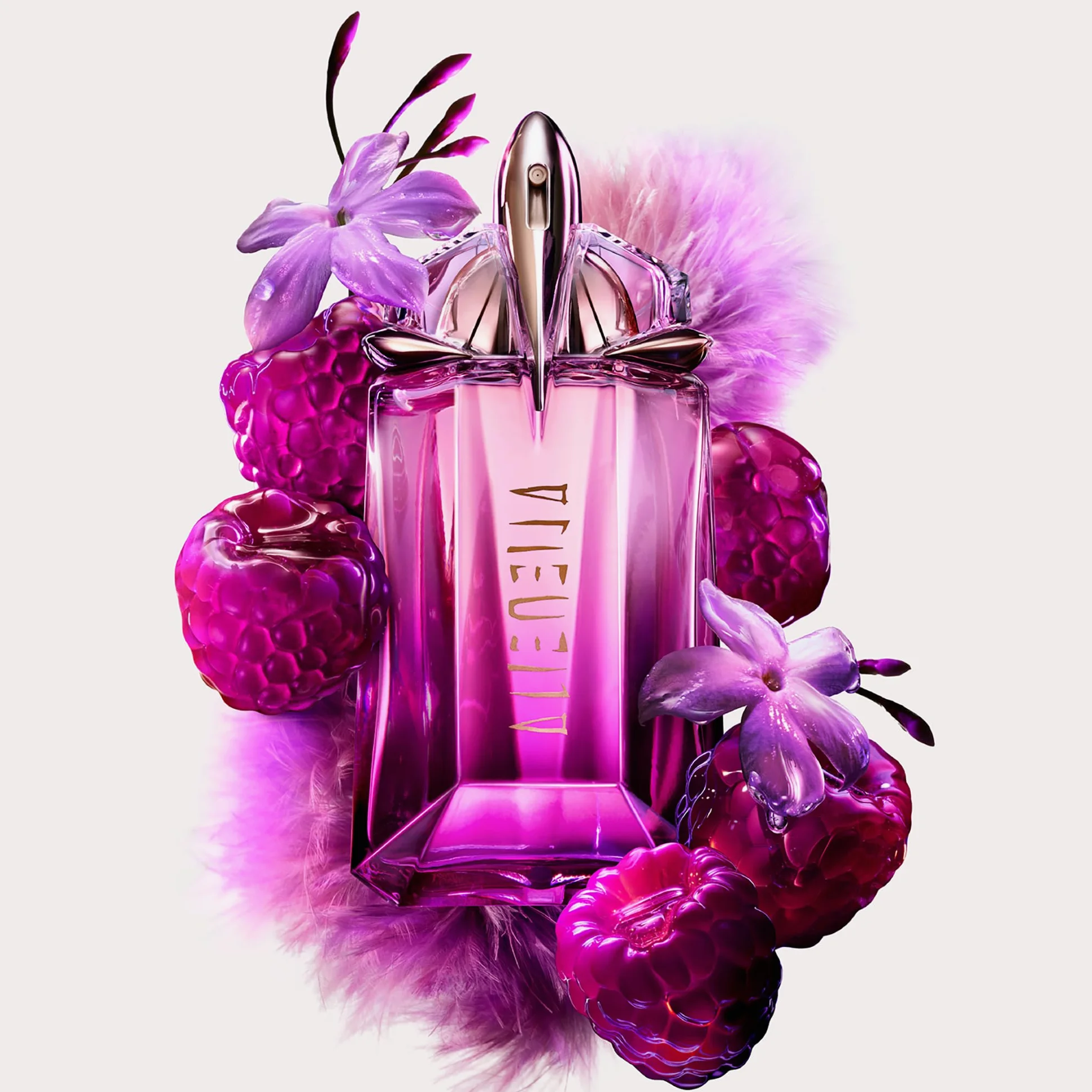 Mugler Alien Pulp Eau de Parfum, Perfume para Mujer, Fragancia Floral Frutal, Aroma Supra Delicioso, Jazmín Cremoso y Almizcles Aterciopelados en Icónico Frasco Recargable