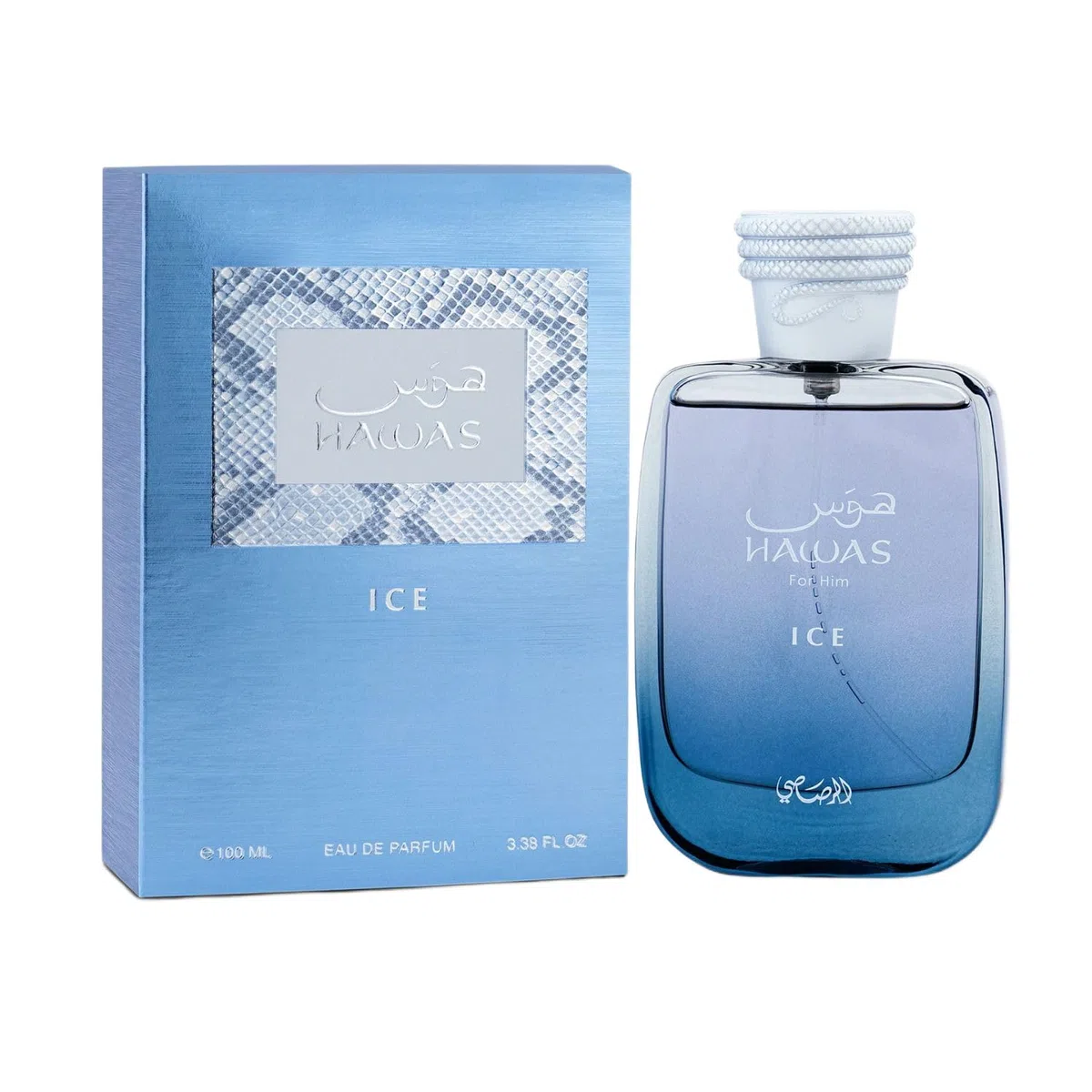 RASASI Hawas Ice Eau De Parfum Spray para hombre, 3.4 onzas