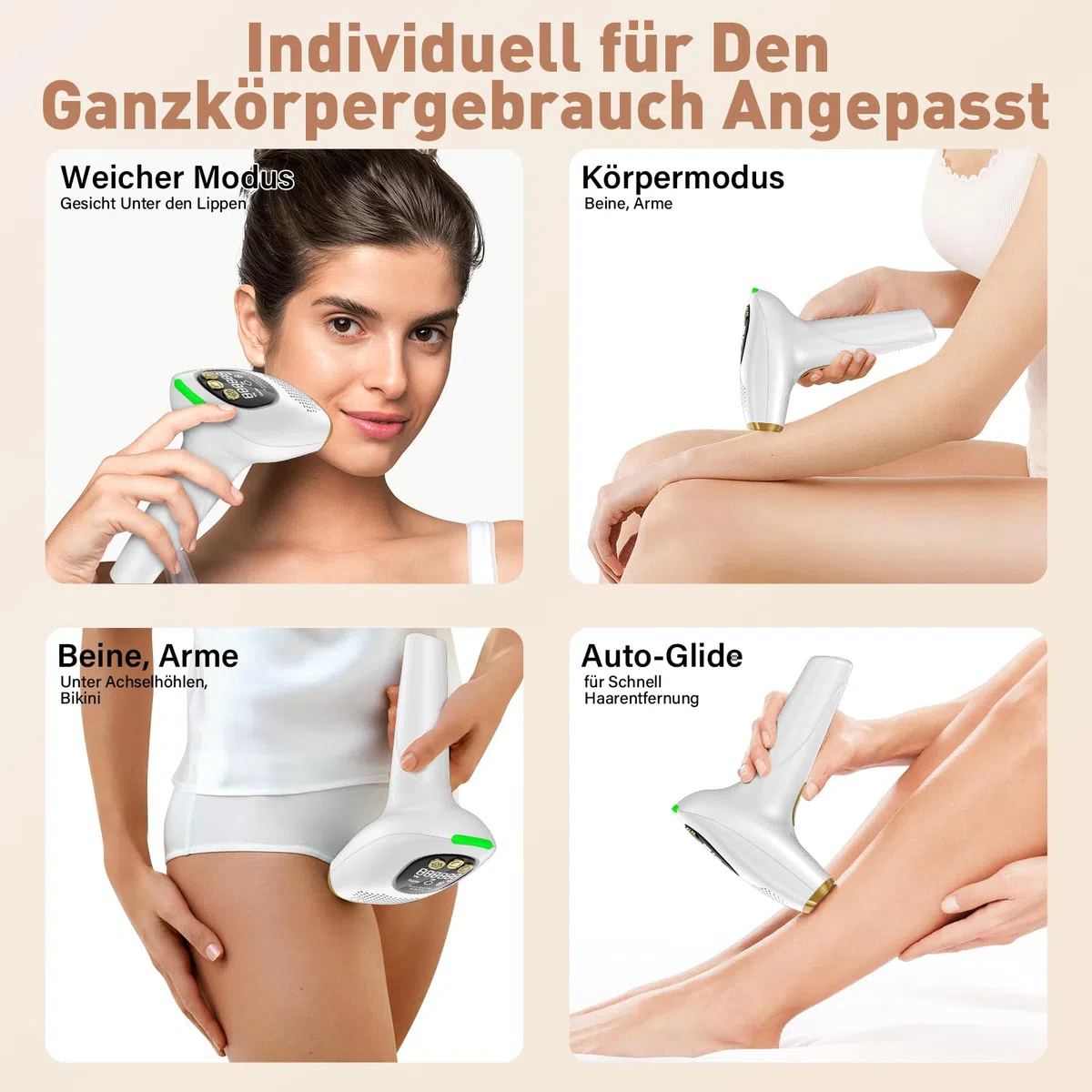 NIKYJM Depilación de Luz Pulsada con Refrigeración, 3 en 1 HR/RA/SC, 9 Nivel de Energía, Sin Dolor Depiladora Láser IPL para Mujeres, Hombres, Rostro, Bikini, Cuerpo