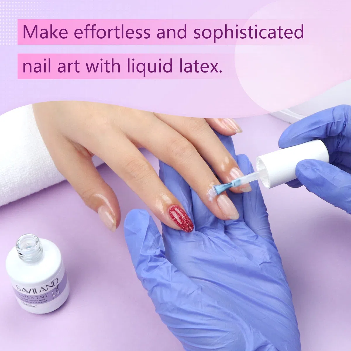 SAVILAND 2 Piezas Látex Líquido Para Uñas – Cinta De Látex Para Uñas Arte Exfoliante De Cutículas Esmalte De Uñas Protección Barrera De La Piel Protección Gel Esmalte De Uñas Manicura Principiantes