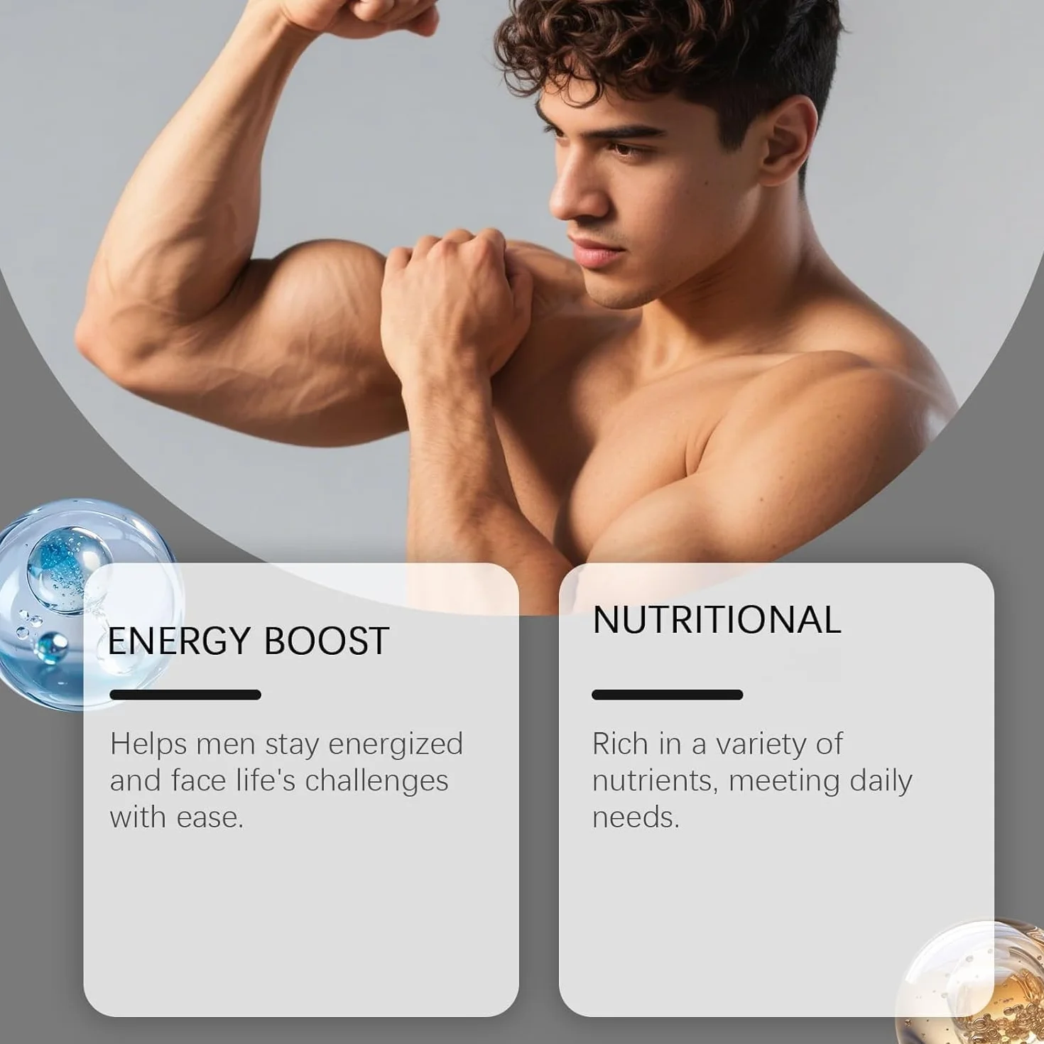 Ali - Apoyo al crecimiento muscular para hombres - Apoyo a la fuerza y ​​la resistencia, mejora de la energía - Salud masculina, Vegano
