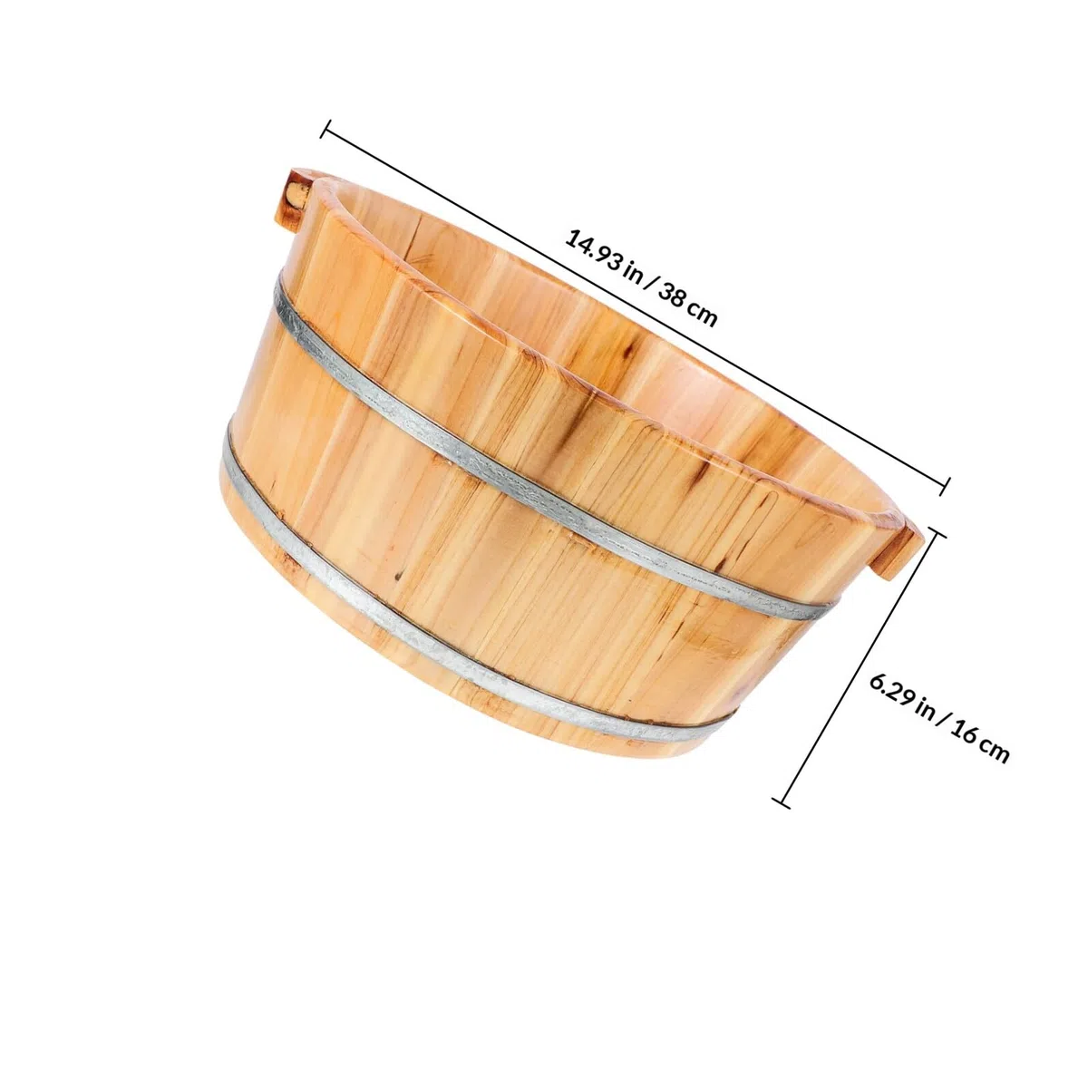 Cubo de Madera para Pies, Multuso y Reutilizable, Spa para Lavar Pies, Optimización de Espacio, para Baño en Casa